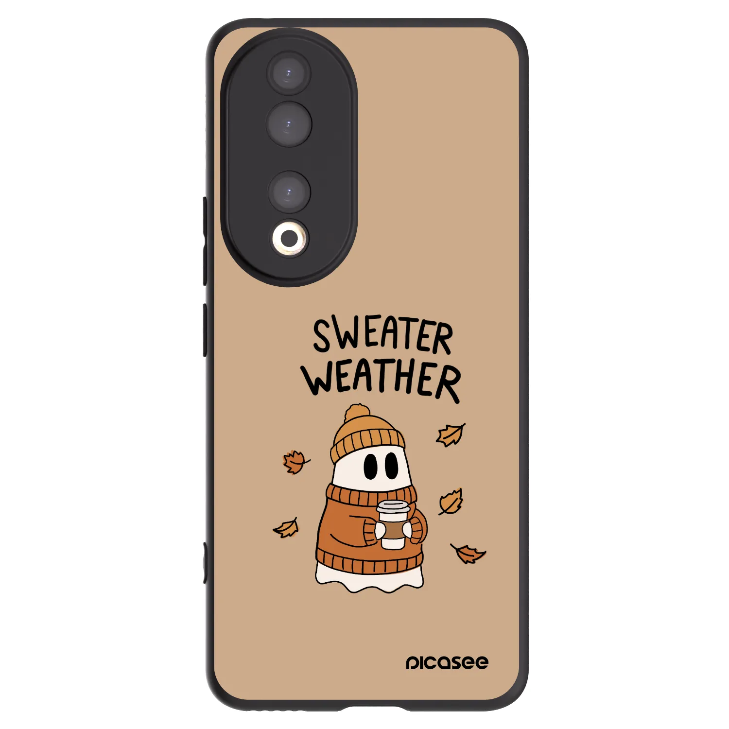Picasee Μαύρη θήκη σιλικόνης για Honor 90 5G - Sweater ghost