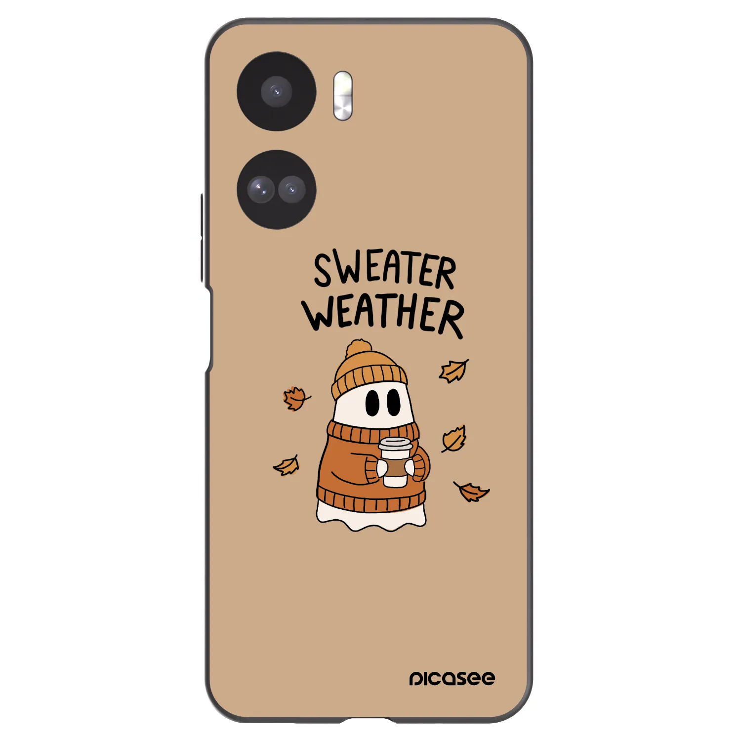 Picasee Μαύρη θήκη σιλικόνης για Honor 90 Lite 5G - Sweater ghost