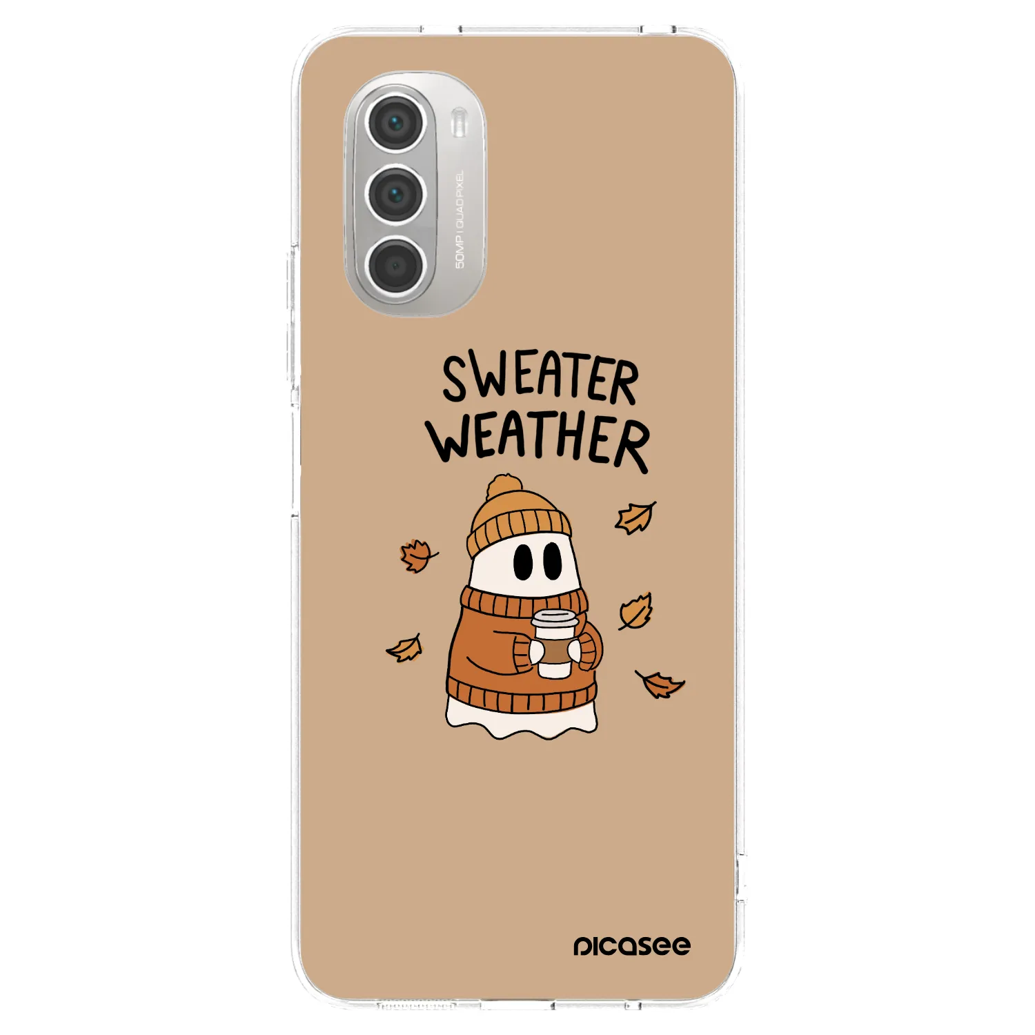 Picasee διαφανής θήκη σιλικόνης Motorola Moto G51 - Sweater ghost