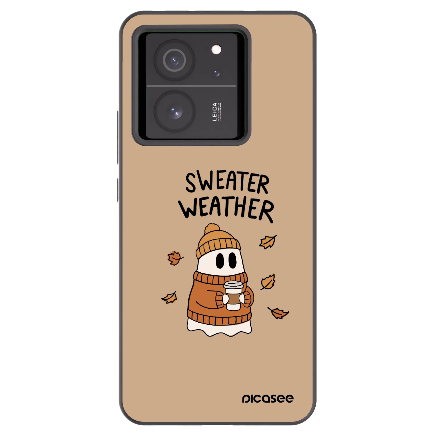 Picasee Μαύρη θήκη σιλικόνης για Xiaomi 13T Pro - Sweater ghost