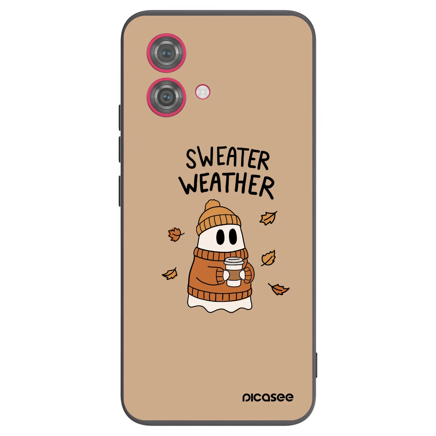 Picasee Μαύρη θήκη σιλικόνης για Motorola Moto G84 5G - Sweater ghost