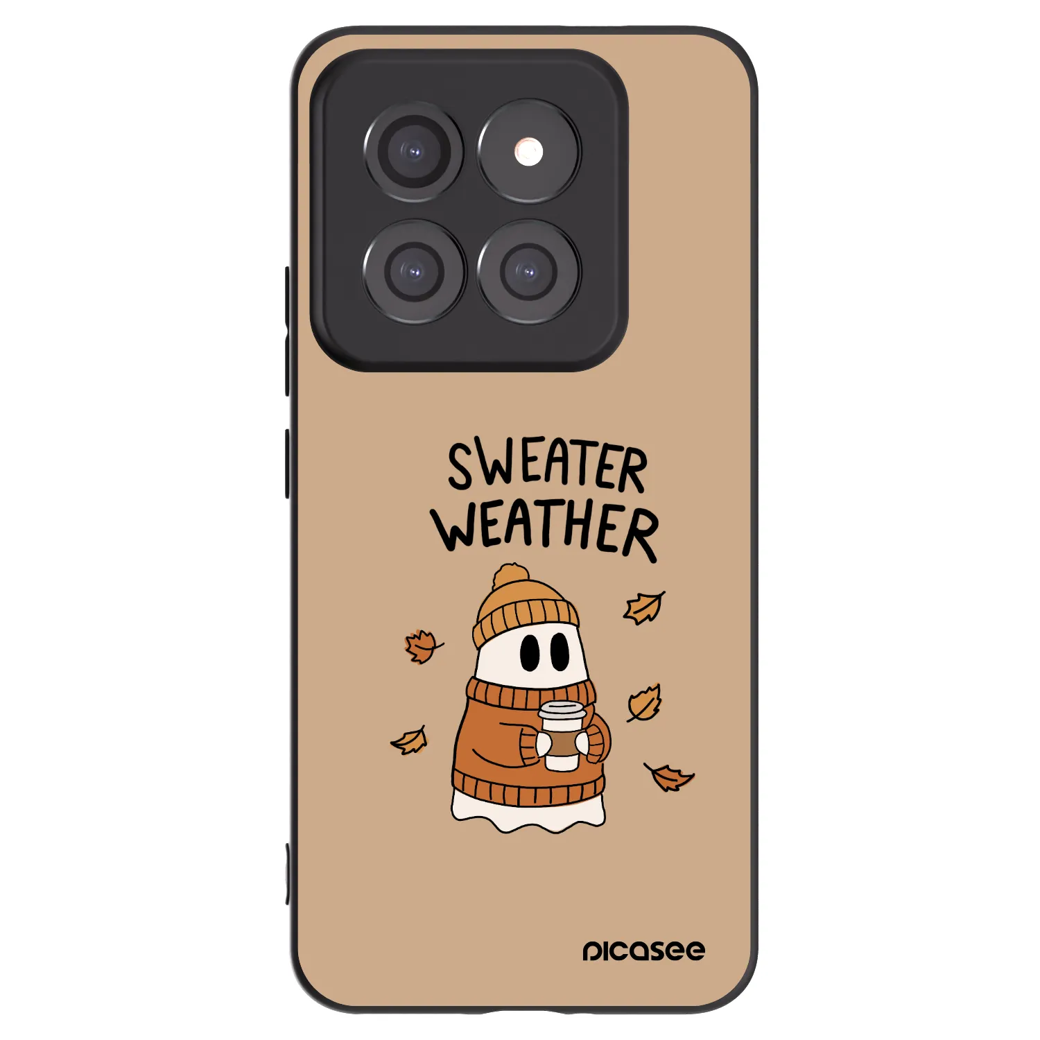 Picasee Μαύρη θήκη σιλικόνης για Xiaomi 14 Pro - Sweater ghost