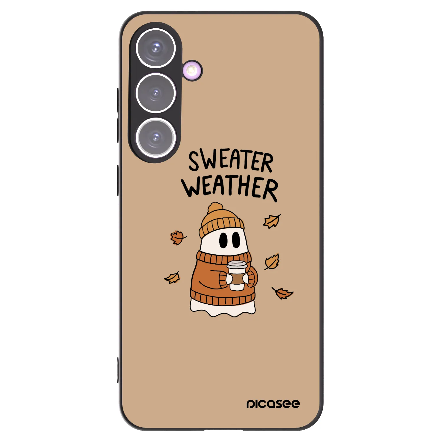 Picasee Μαύρη θήκη σιλικόνης για Samsung Galaxy S24+ S926B 5G - Sweater ghost