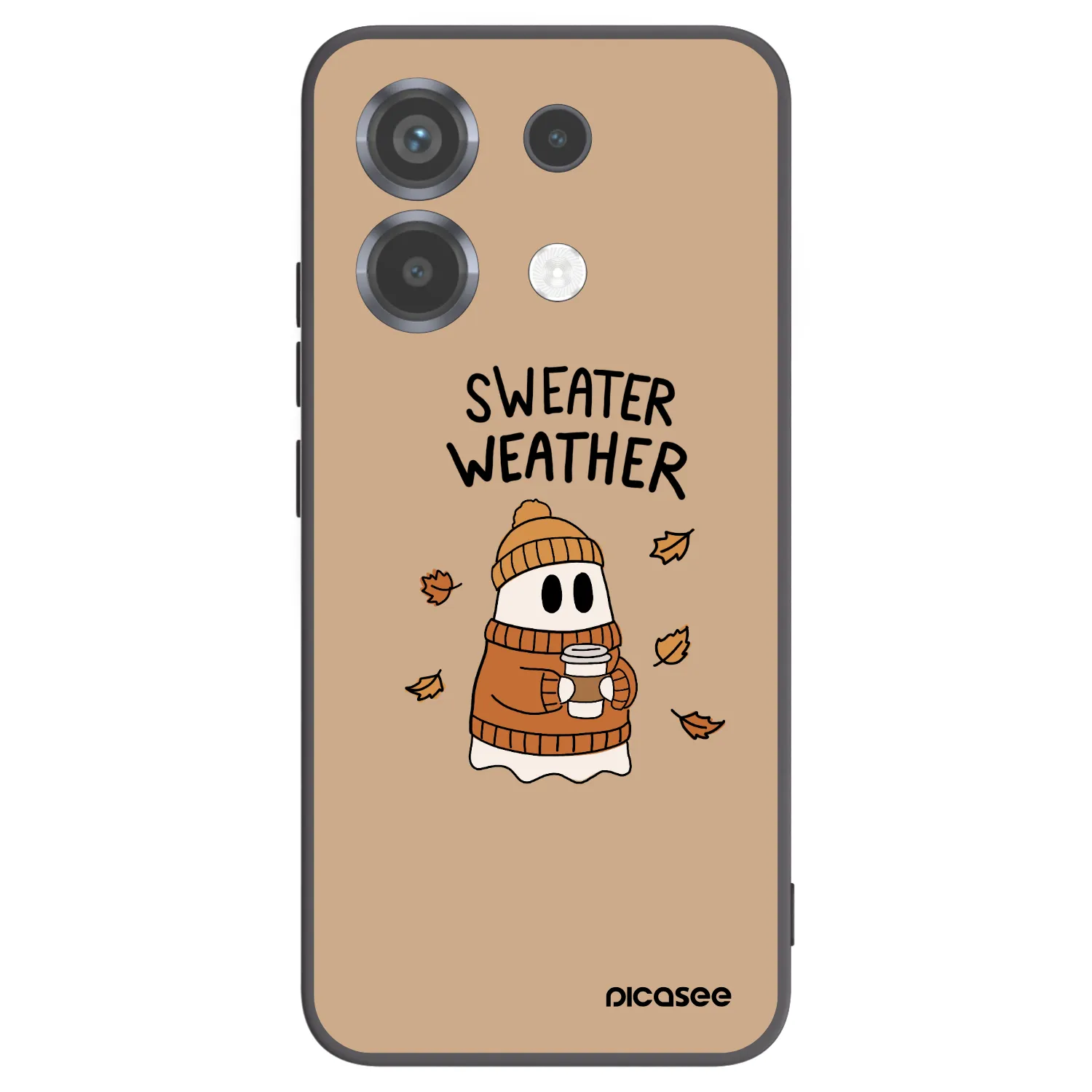Picasee Μαύρη θήκη σιλικόνης για Xiaomi Poco X6 - Sweater ghost