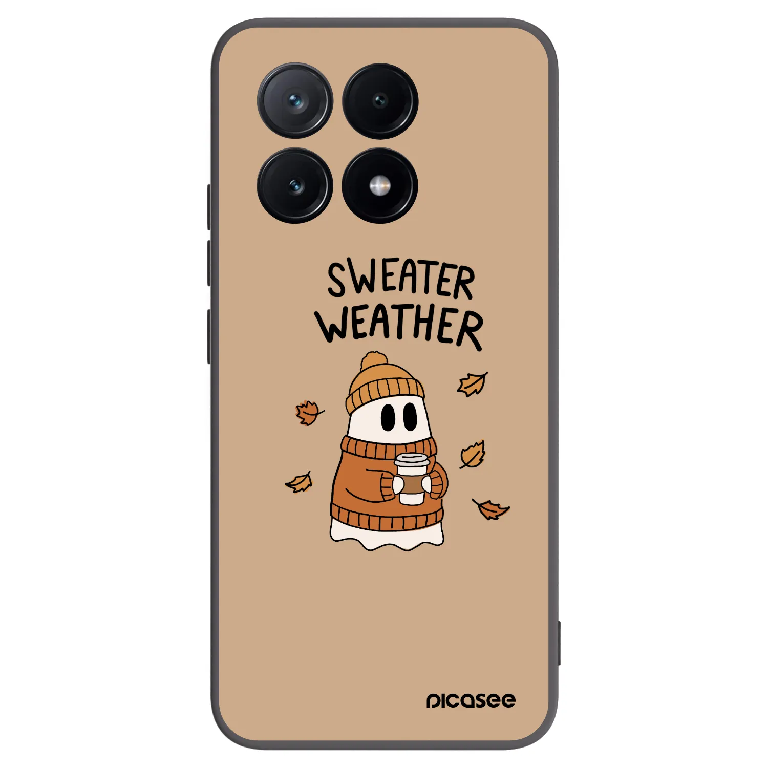 Picasee Μαύρη θήκη σιλικόνης για Xiaomi Poco X6 Pro - Sweater ghost