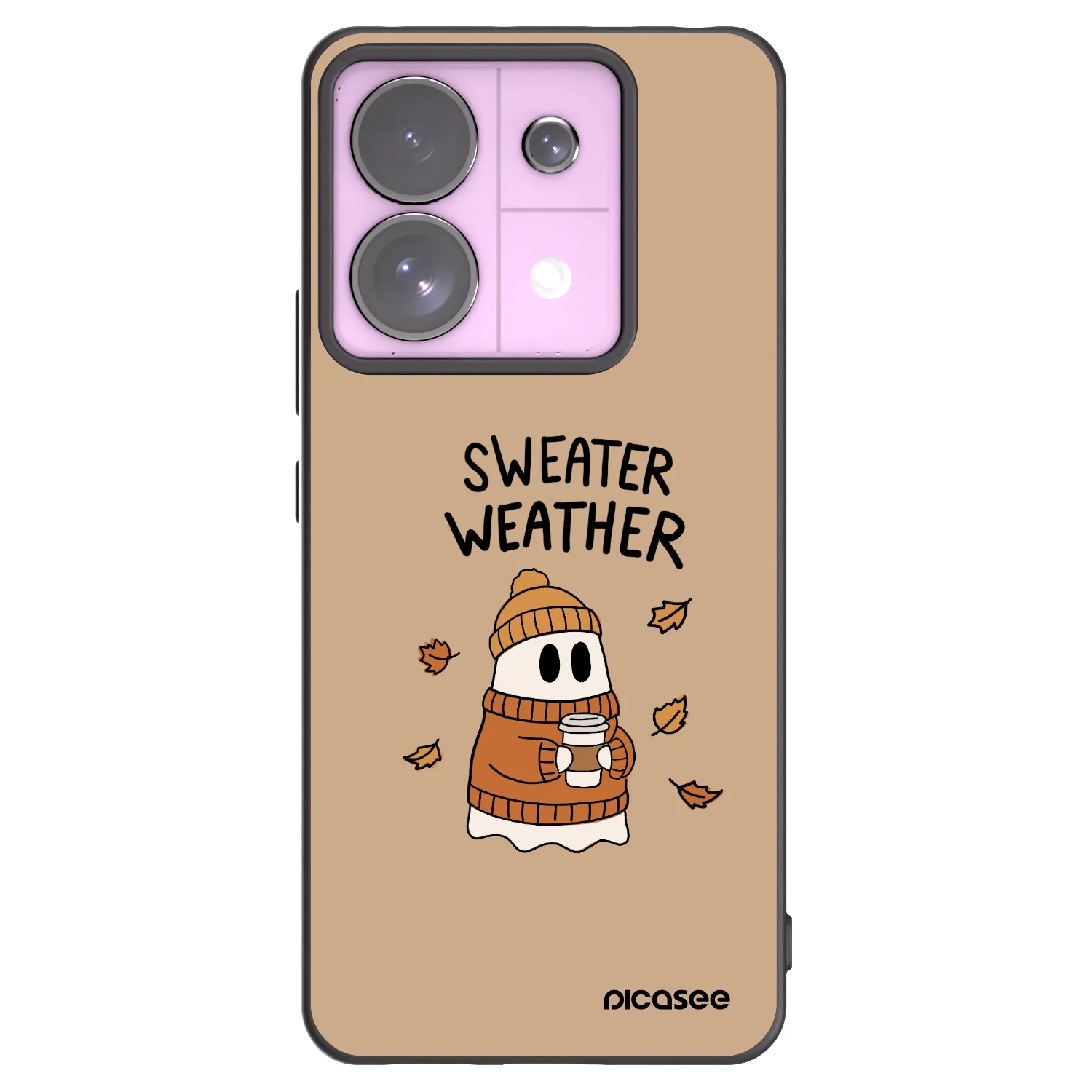 Picasee Μαύρη θήκη σιλικόνης για Xiaomi Redmi Note 13 Pro 5G - Sweater ghost