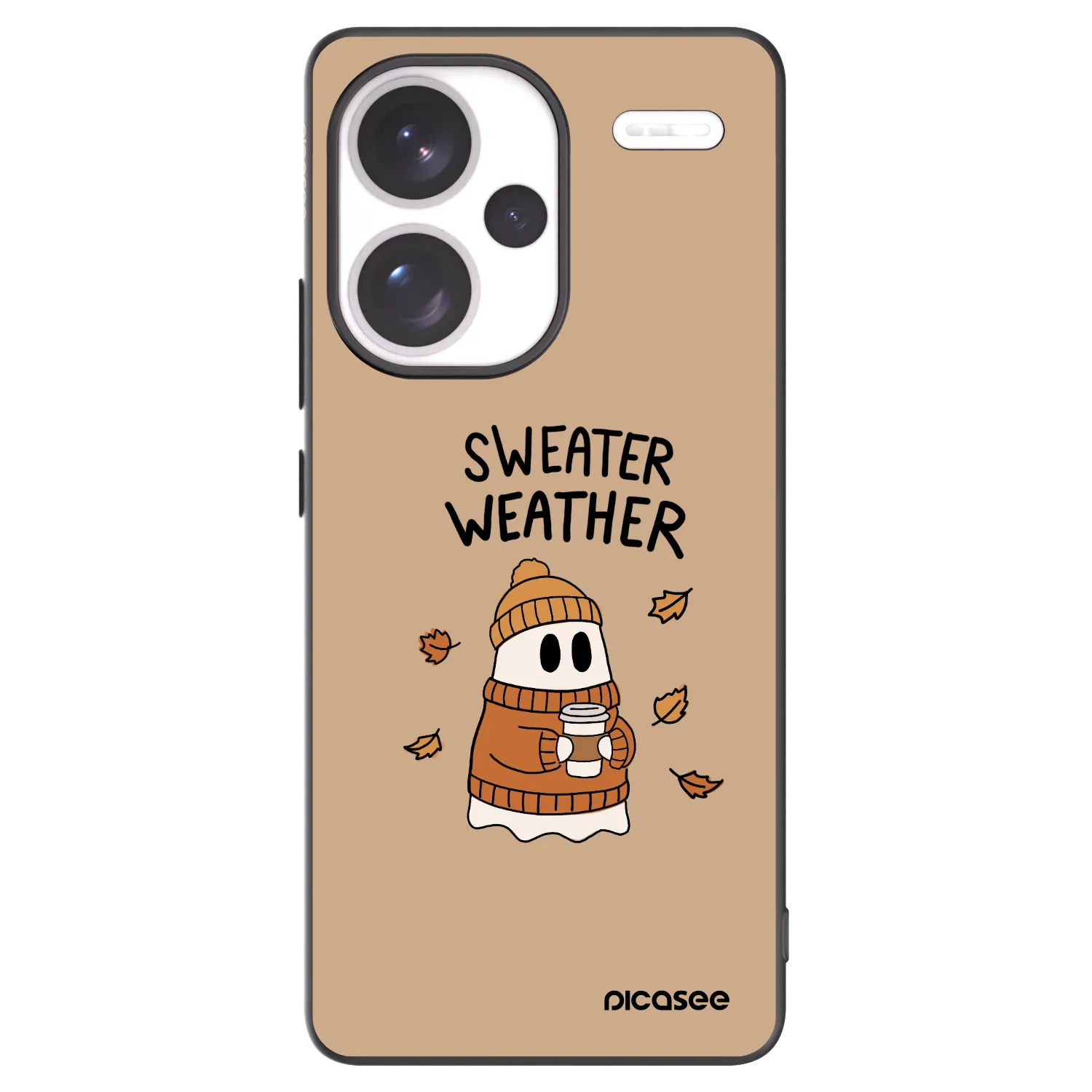 Picasee Μαύρη θήκη σιλικόνης για Xiaomi Redmi Note 13 Pro+ 5G - Sweater ghost