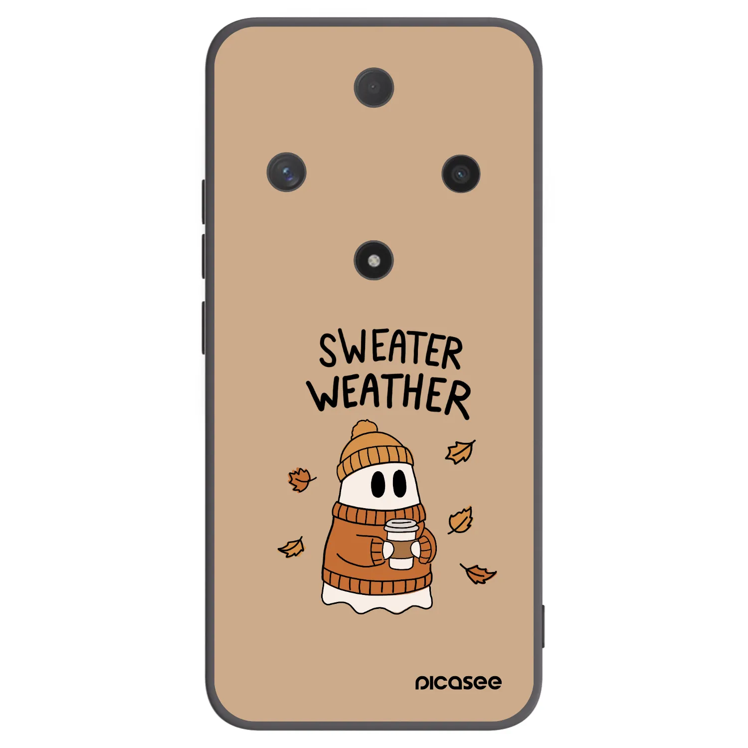 Picasee Μαύρη θήκη σιλικόνης για Honor Magic6 Lite 5G - Sweater ghost