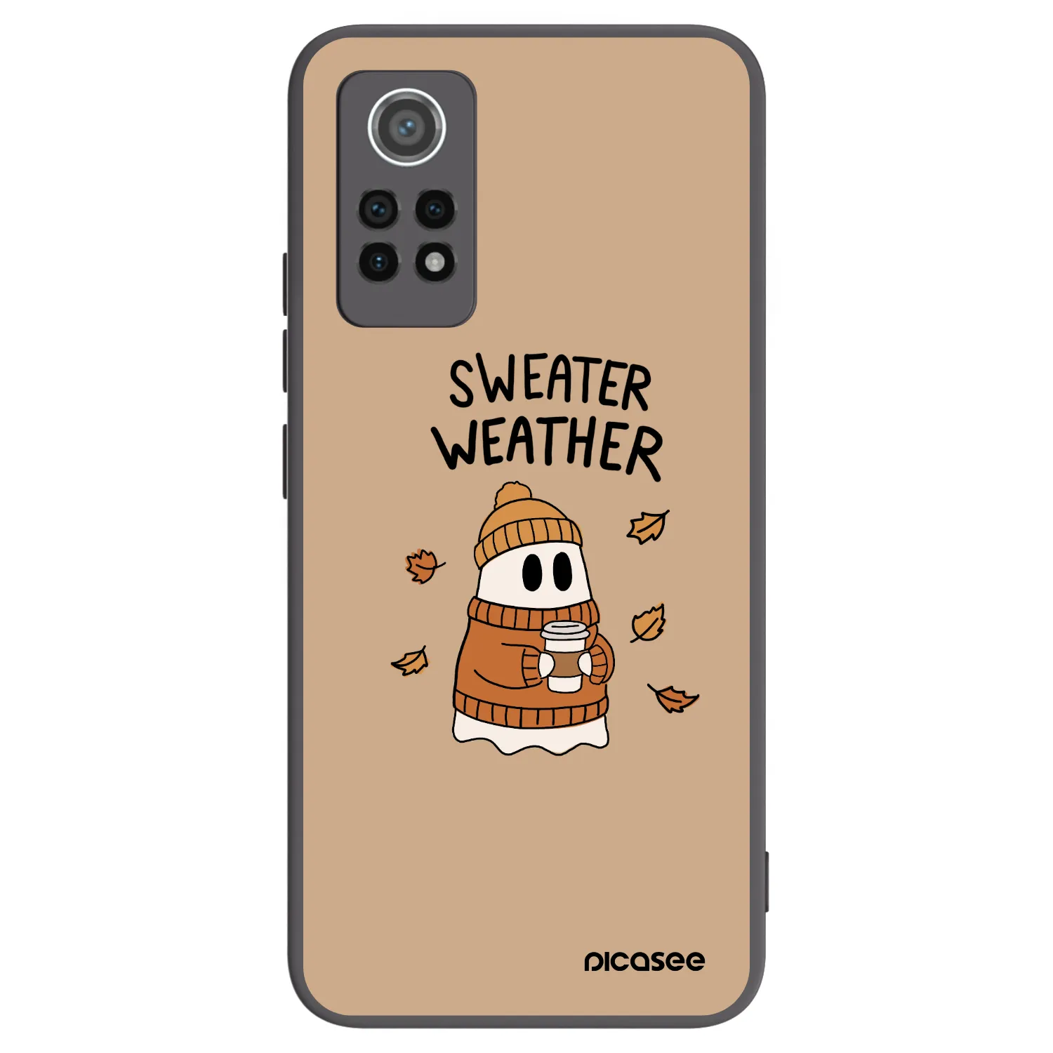 Picasee Μαύρη θήκη σιλικόνης για Xiaomi Redmi Note 12 Pro 4G - Sweater ghost
