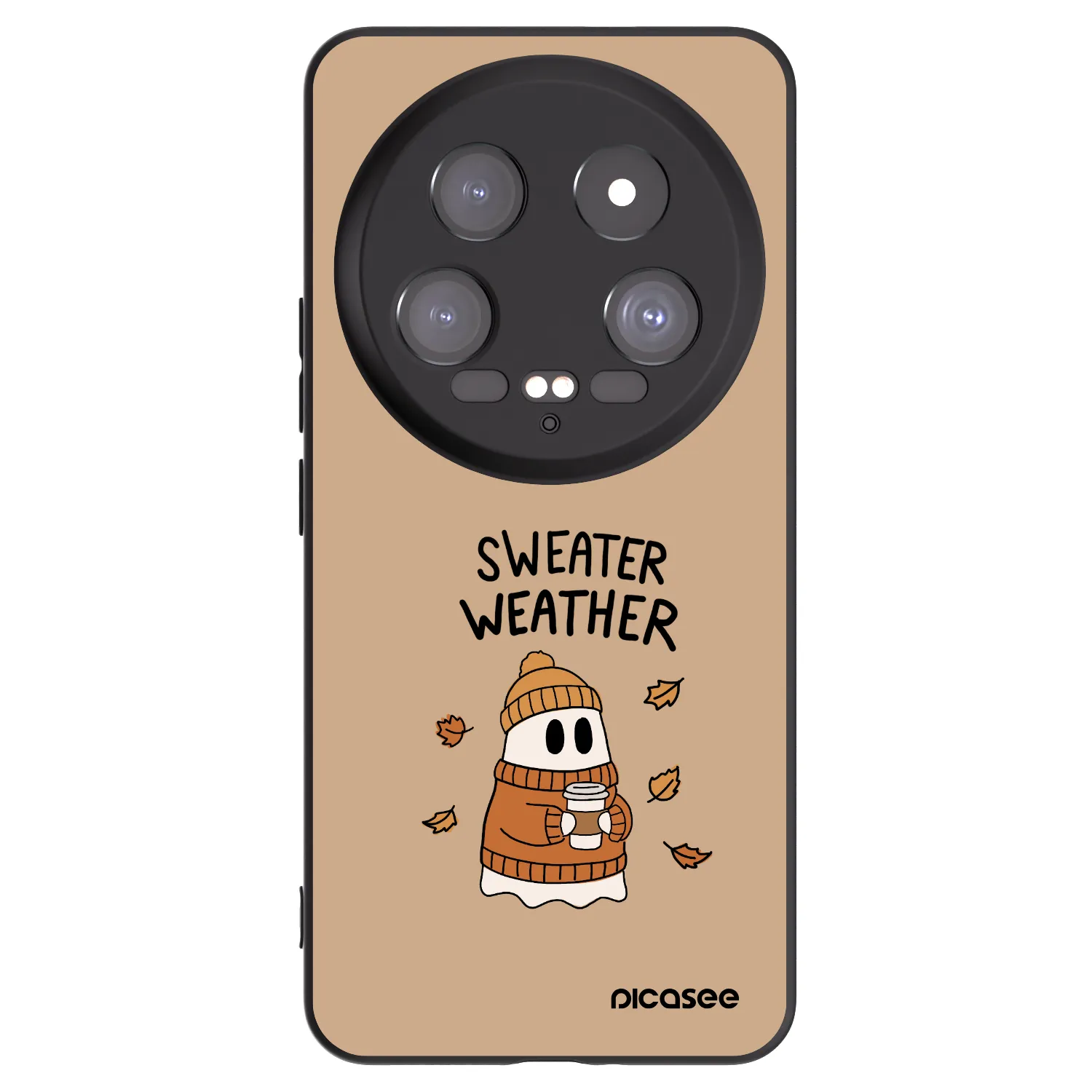 Picasee Μαύρη θήκη σιλικόνης για Xiaomi 14 Ultra - Sweater ghost