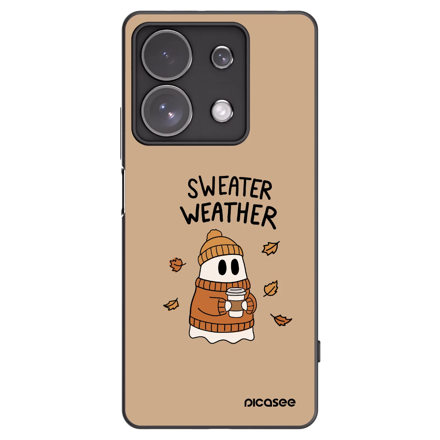 Picasee Μαύρη θήκη σιλικόνης για Xiaomi Redmi Note 13 Pro 4G - Sweater ghost