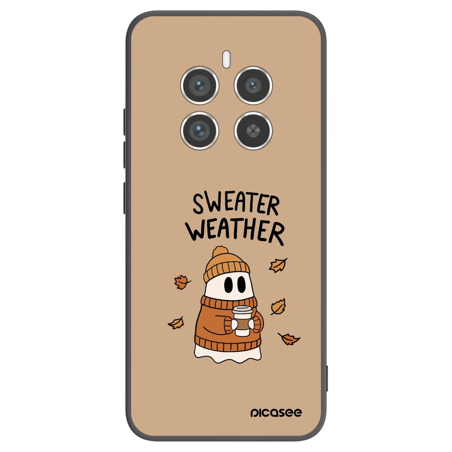 Picasee Μαύρη θήκη σιλικόνης για Realme 12 Pro 5G - Sweater ghost