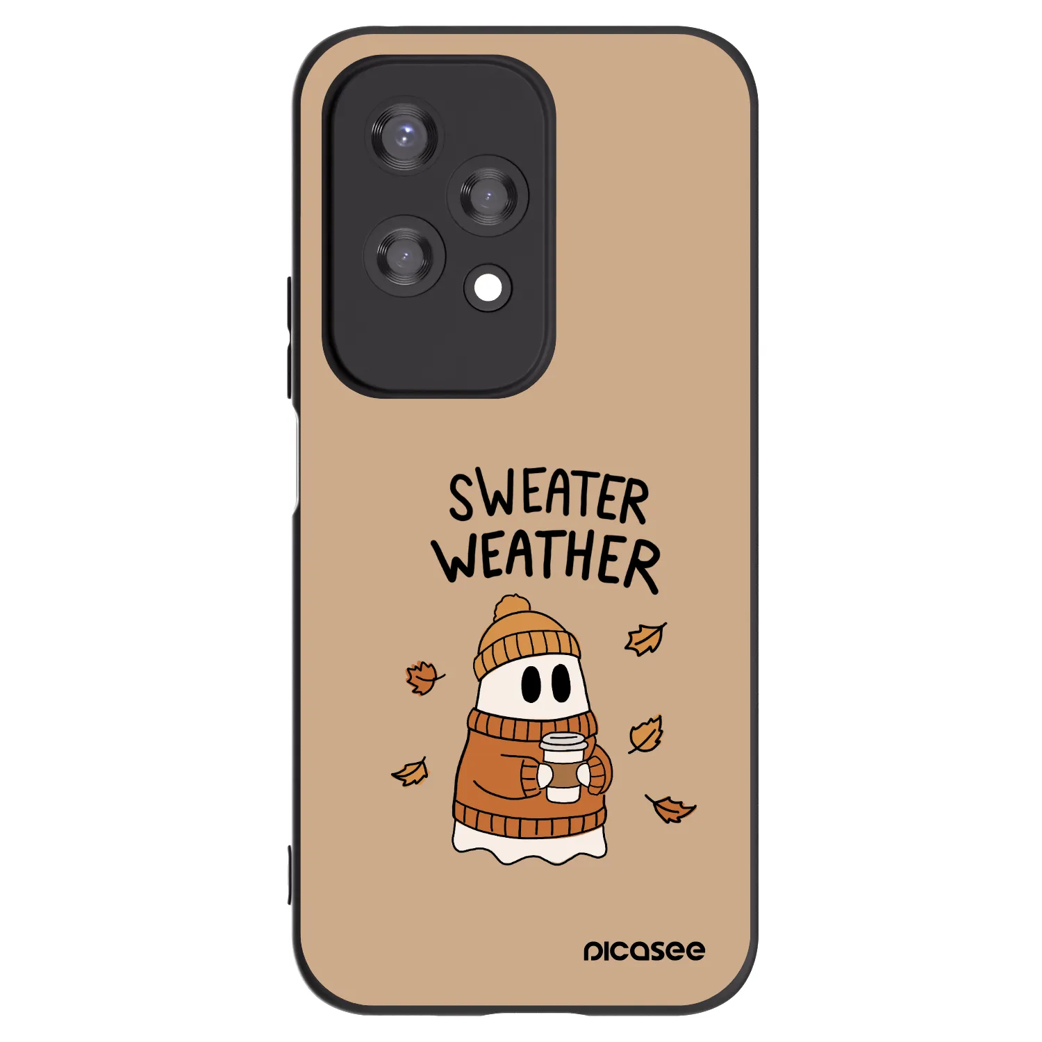 Picasee Μαύρη θήκη σιλικόνης για Honor 200 Lite - Sweater ghost