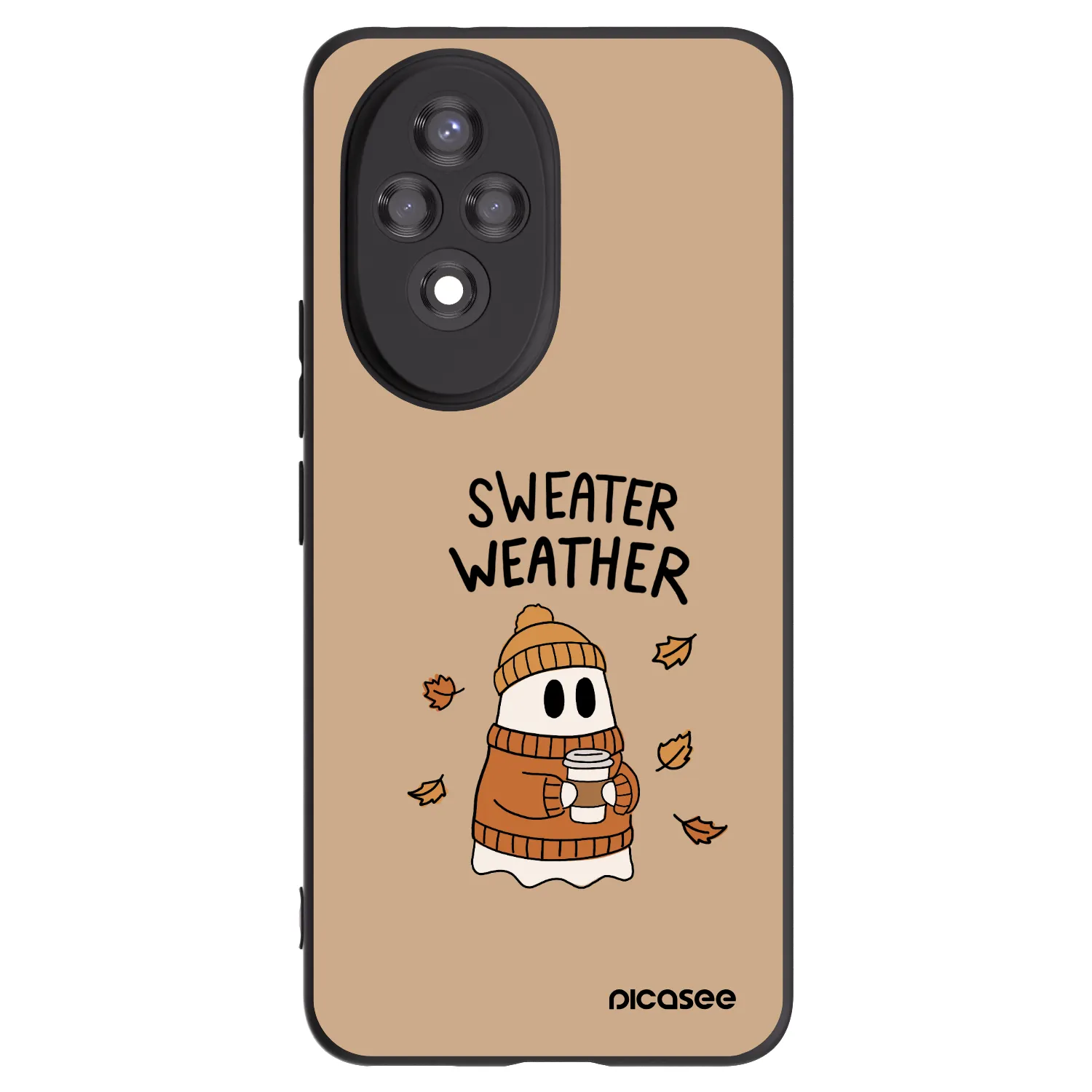 Picasee Μαύρη θήκη σιλικόνης για Honor 200 5G - Sweater ghost