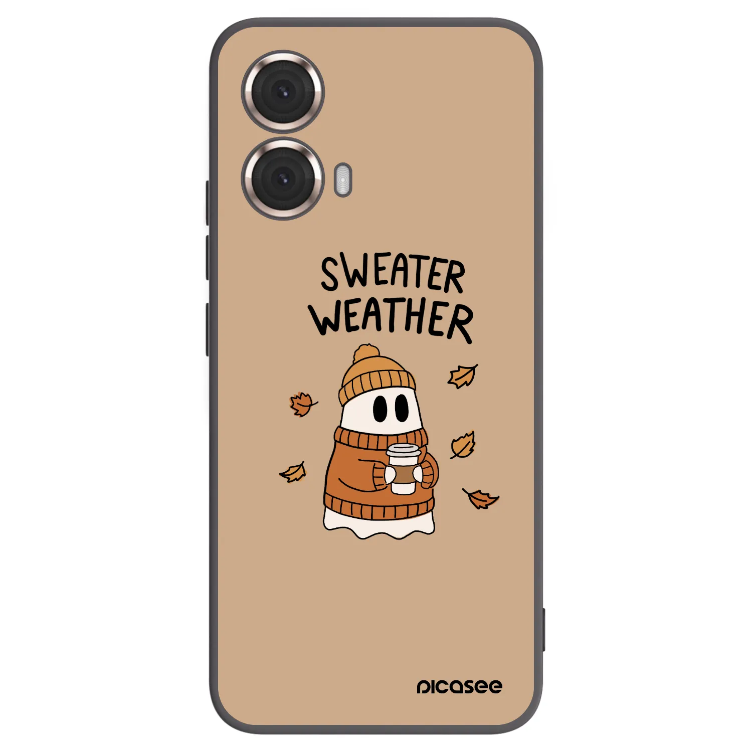 Picasee Μαύρη θήκη σιλικόνης για Motorola Moto G85 - Sweater ghost