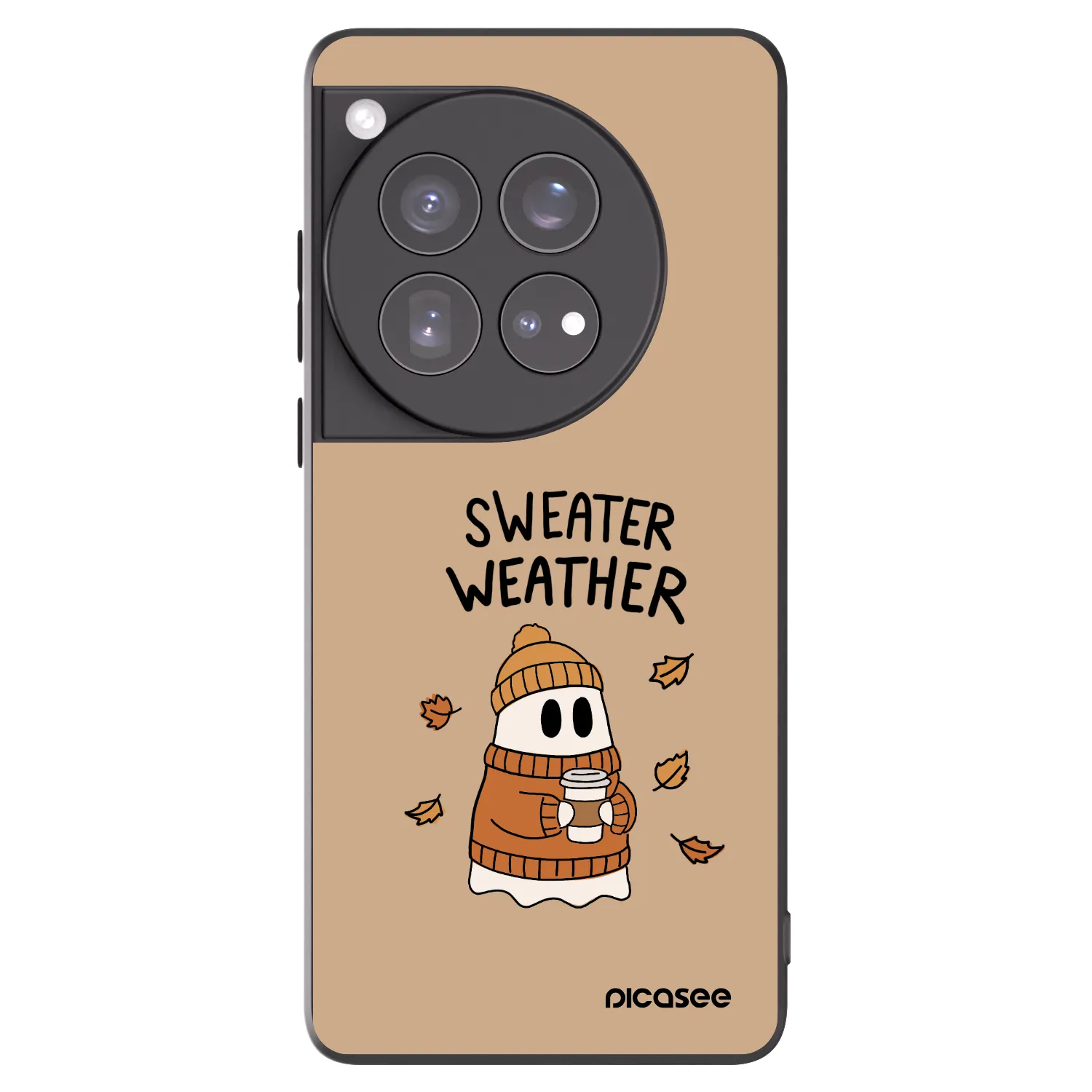 Picasee Μαύρη θήκη σιλικόνης για OnePlus 12 5G - Sweater ghost