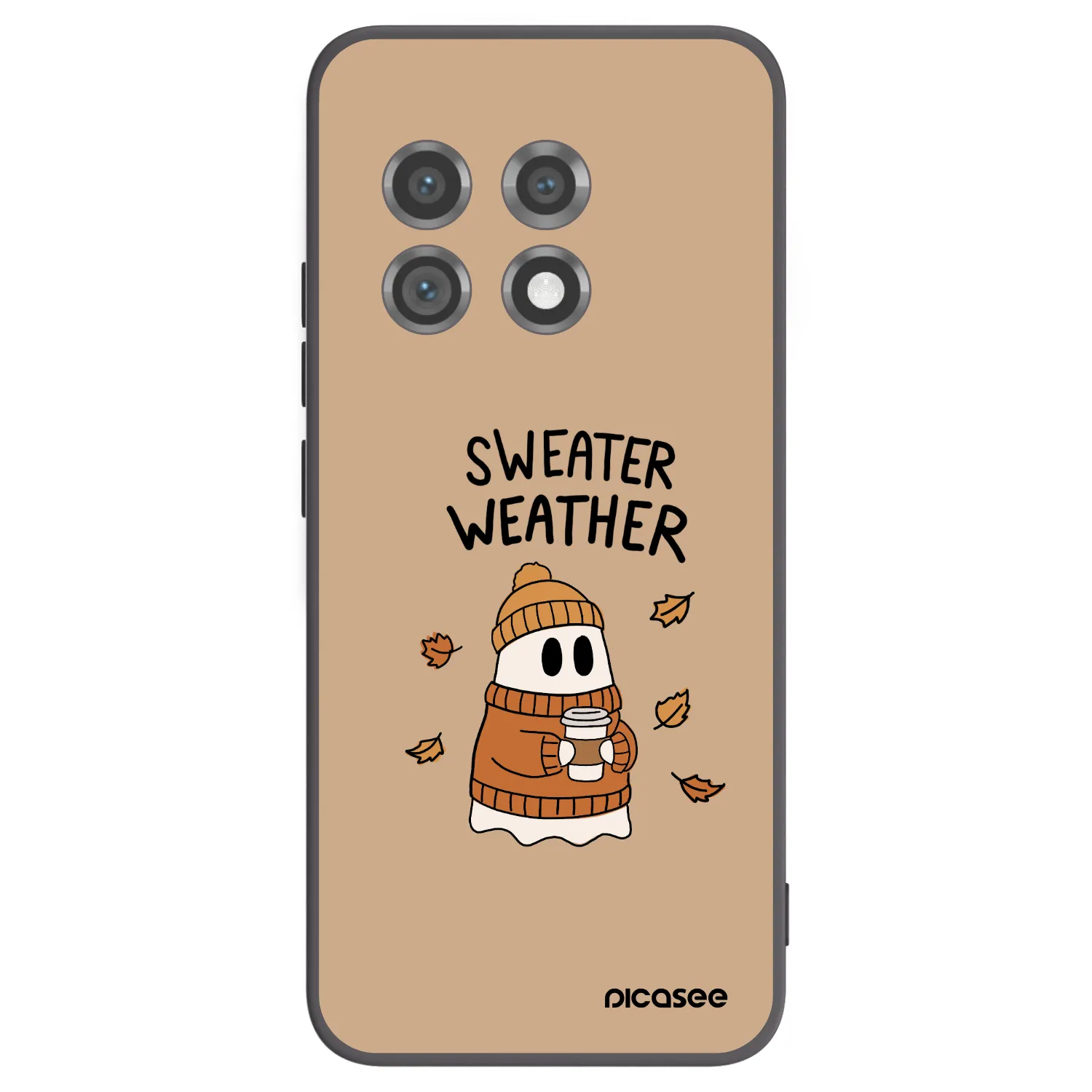 Picasee Μαύρη θήκη σιλικόνης για OnePlus 11 5G - Sweater ghost