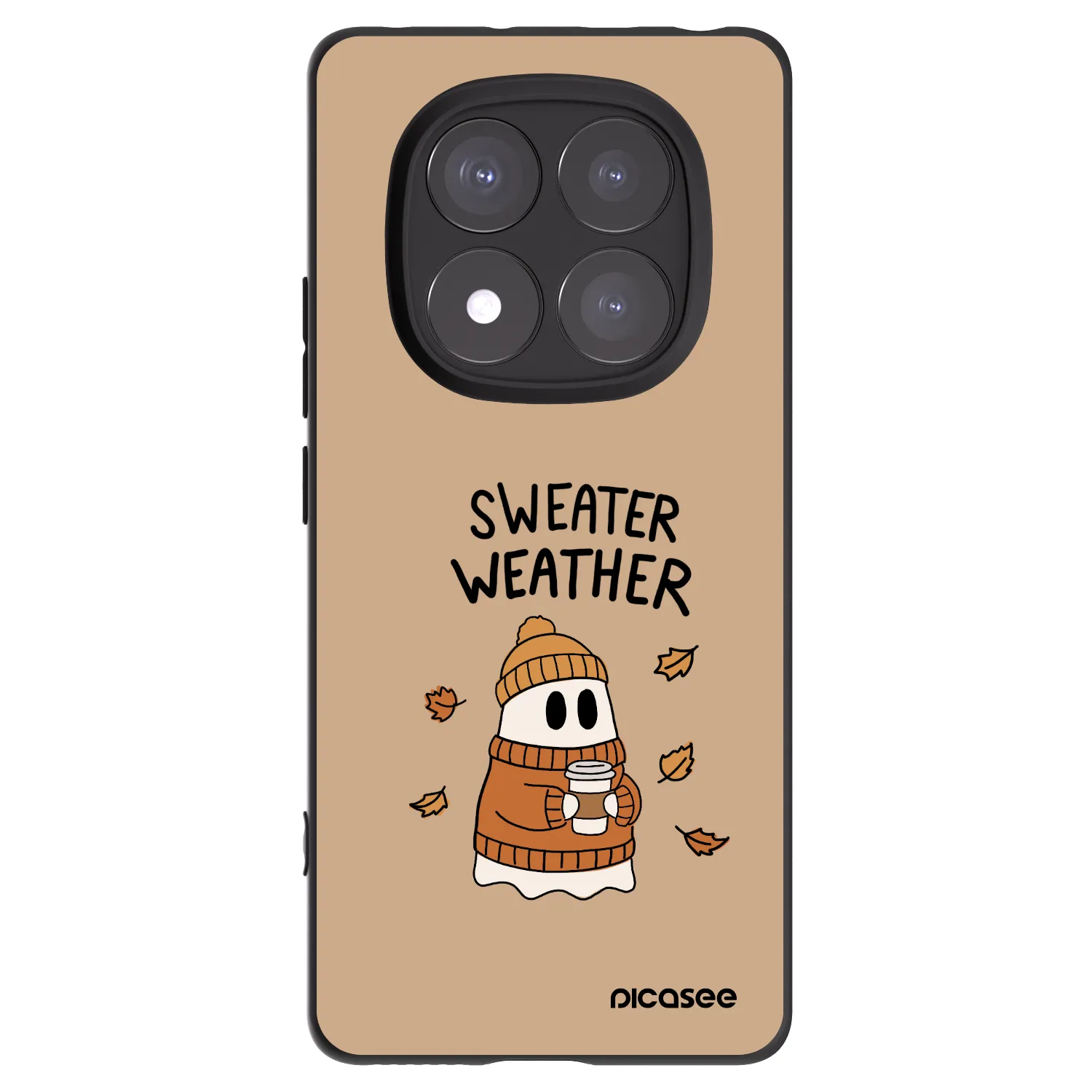 Picasee Μαύρη θήκη σιλικόνης για Xiaomi Redmi Note 14 Pro+ 5G - Sweater ghost