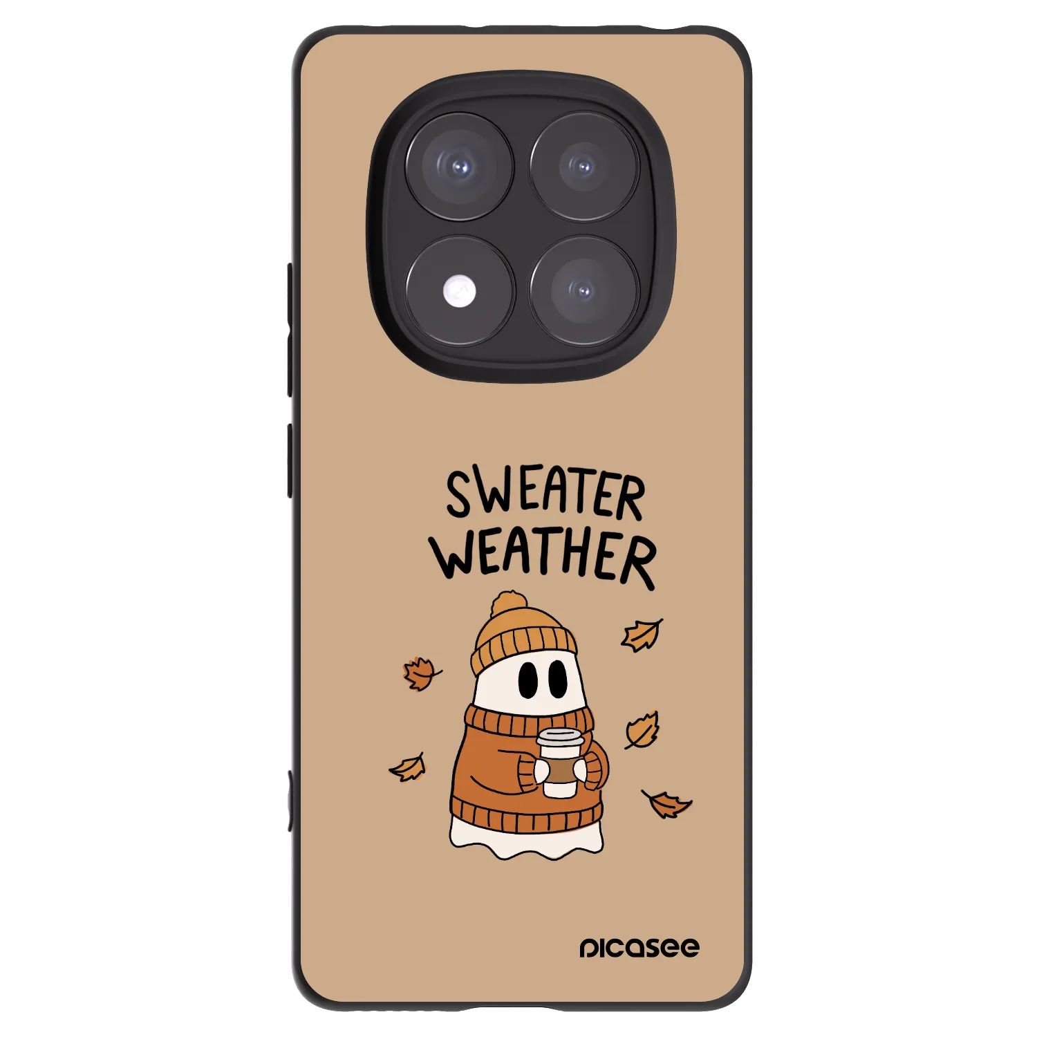 Picasee Μαύρη θήκη σιλικόνης για Xiaomi Redmi Note 14 Pro 5G - Sweater ghost