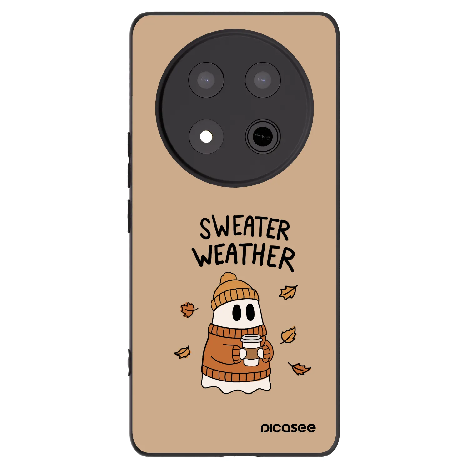 Picasee Μαύρη θήκη σιλικόνης για Honor Magic7 Lite 5G - Sweater ghost