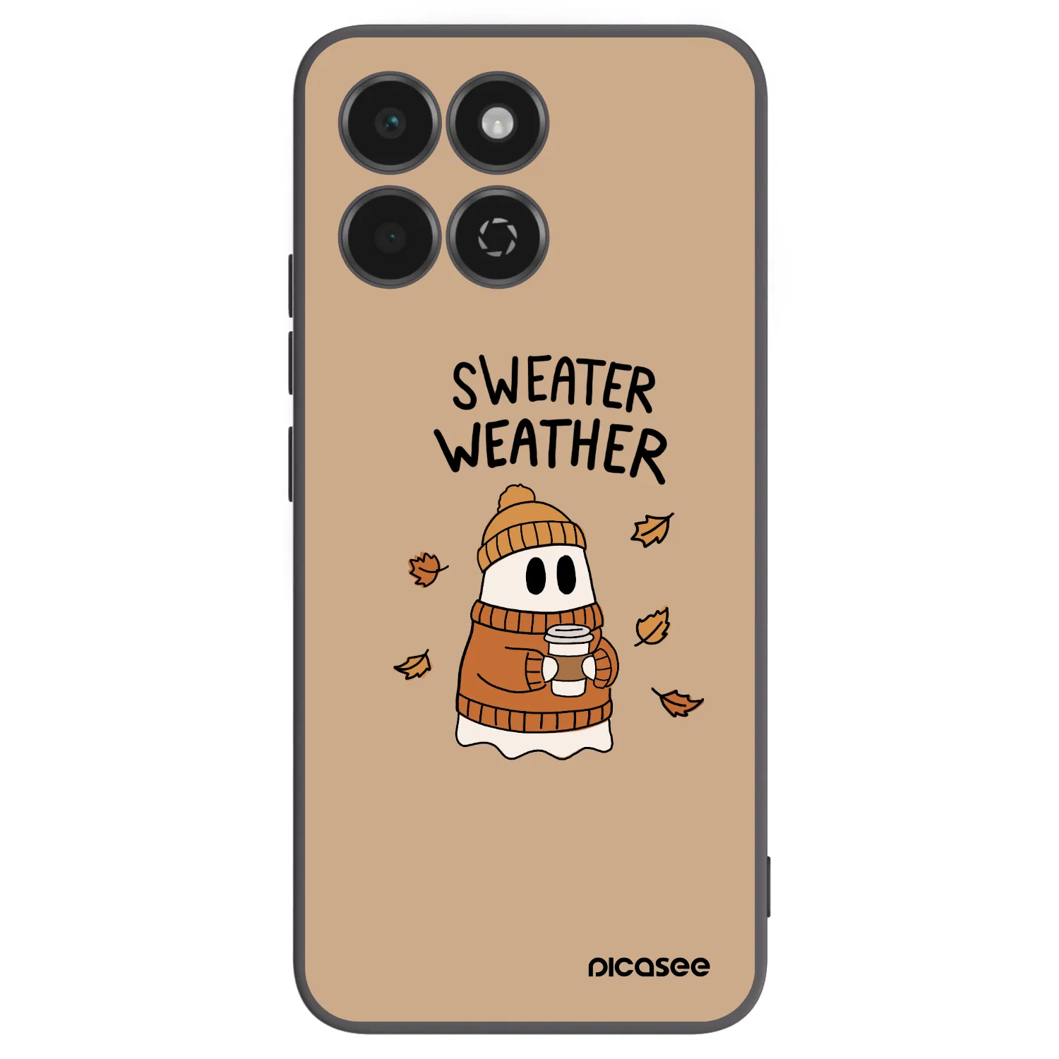 Picasee Μαύρη θήκη σιλικόνης για Honor 200 Smart 5G - Sweater ghost