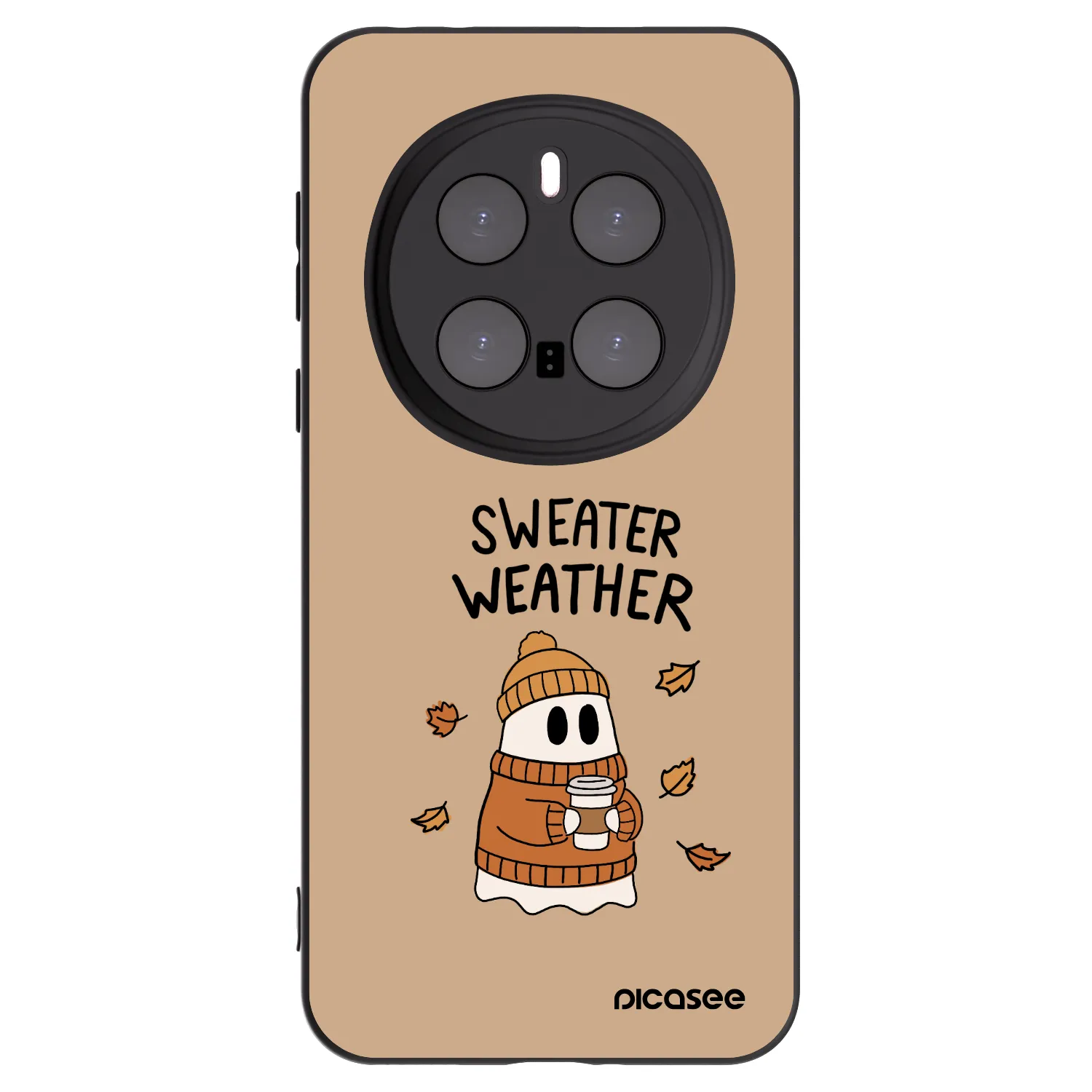 Picasee Μαύρη θήκη σιλικόνης για Honor Magic7 Pro 5G - Sweater ghost