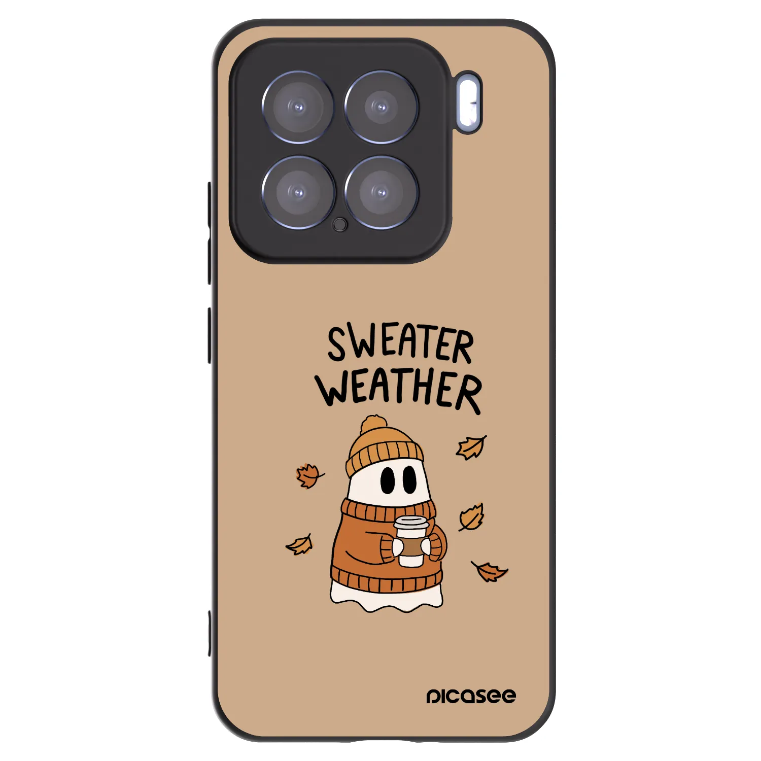 Picasee Μαύρη θήκη σιλικόνης για Xiaomi 15 - Sweater ghost