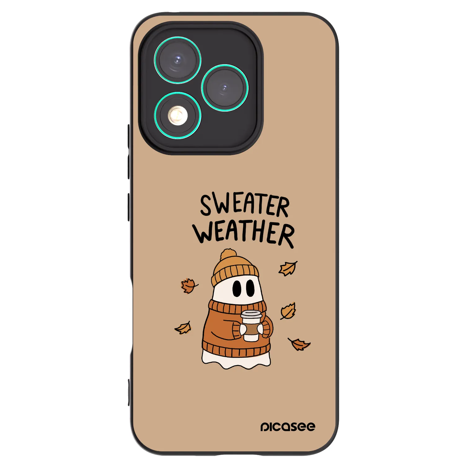 Picasee Μαύρη θήκη σιλικόνης για Honor 400 Lite 5G - Sweater ghost