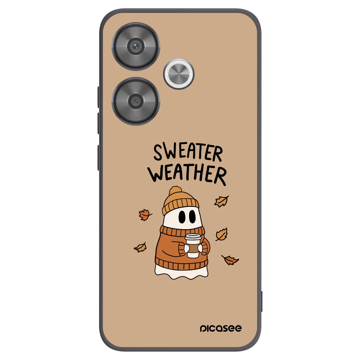 Picasee Μαύρη θήκη σιλικόνης για Xiaomi Poco F6 - Sweater ghost