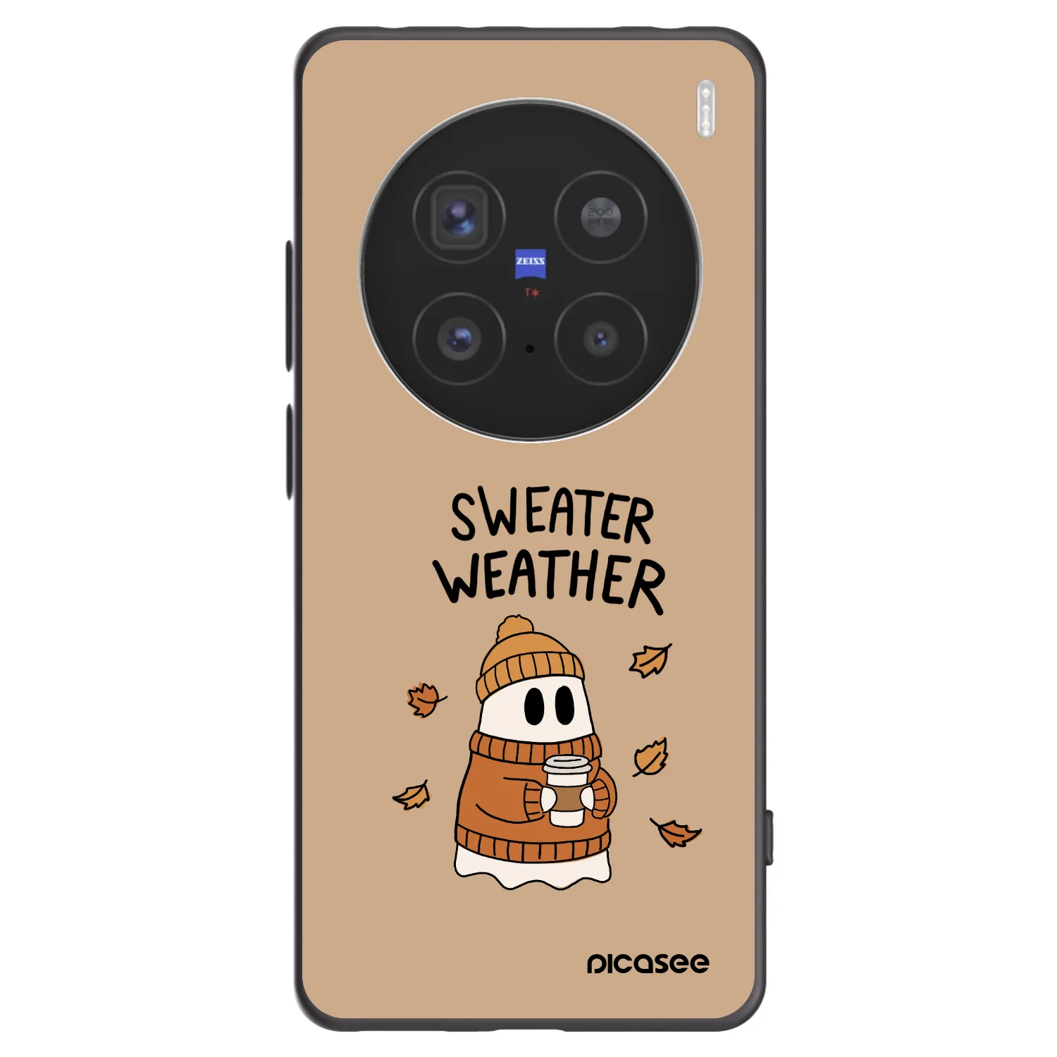 Picasee Μαύρη θήκη σιλικόνης για Vivo X200 Pro - Sweater ghost