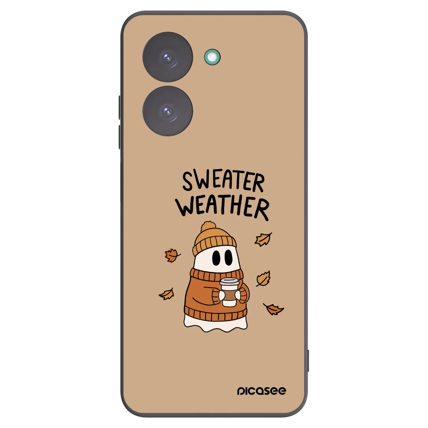 Picasee Μαύρη θήκη σιλικόνης για Xiaomi Redmi A5 - Sweater ghost