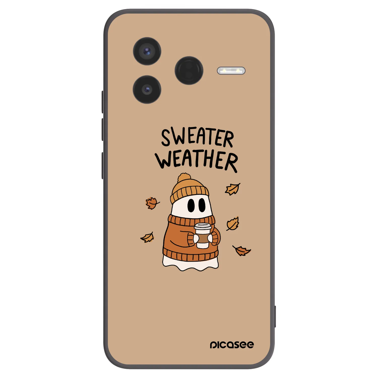 Picasee Μαύρη θήκη σιλικόνης για Xiaomi Poco F7 Pro 5G - Sweater ghost