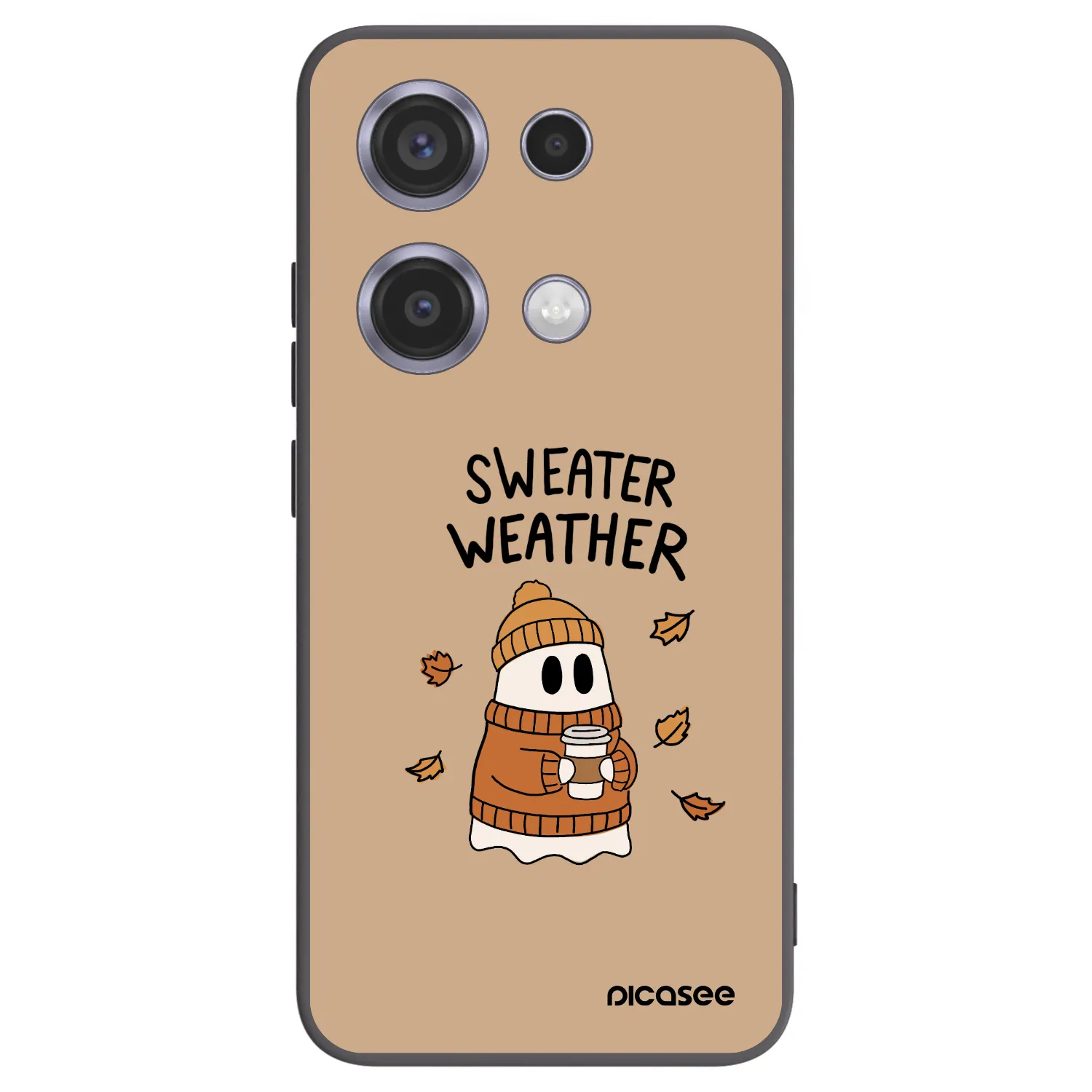Picasee Μαύρη θήκη σιλικόνης για Xiaomi Redmi Note 14S - Sweater ghost
