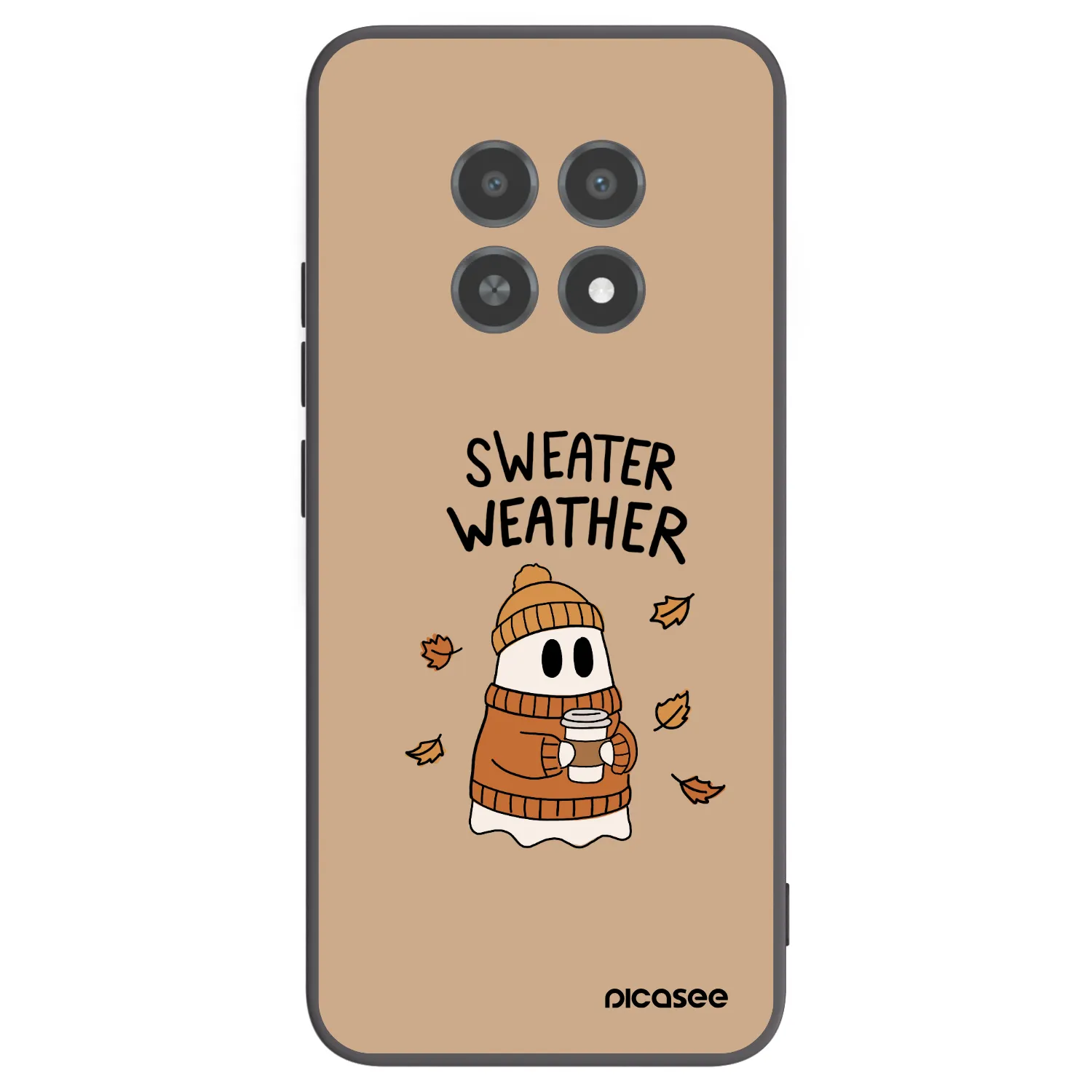 Picasee Μαύρη θήκη σιλικόνης για Realme 12X - Sweater ghost