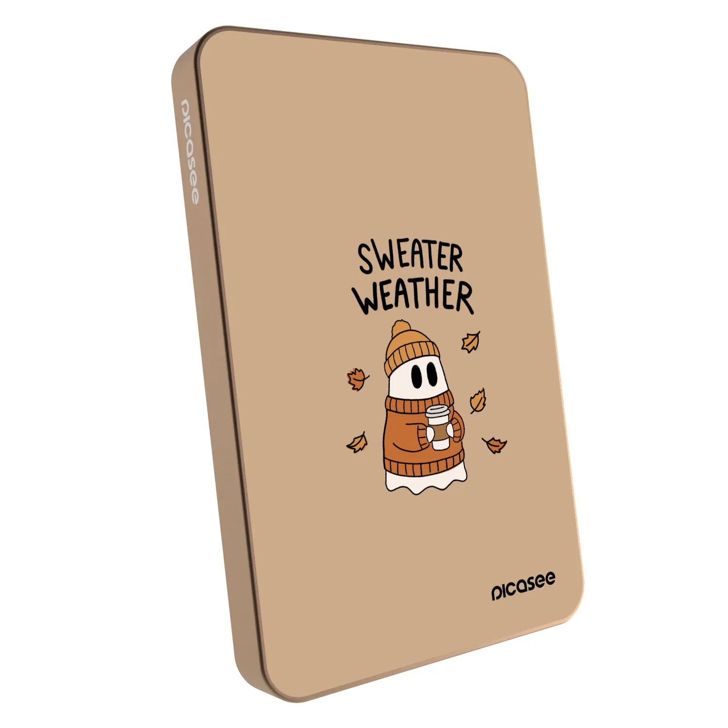Picasee Powerbank με MagSafe 5 000 mAh Χρυσαφένιος - Sweater ghost