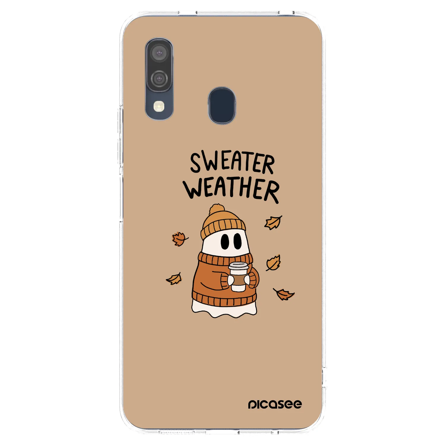 Picasee διαφανής θήκη σιλικόνης Samsung Galaxy A40 A405F - Sweater ghost