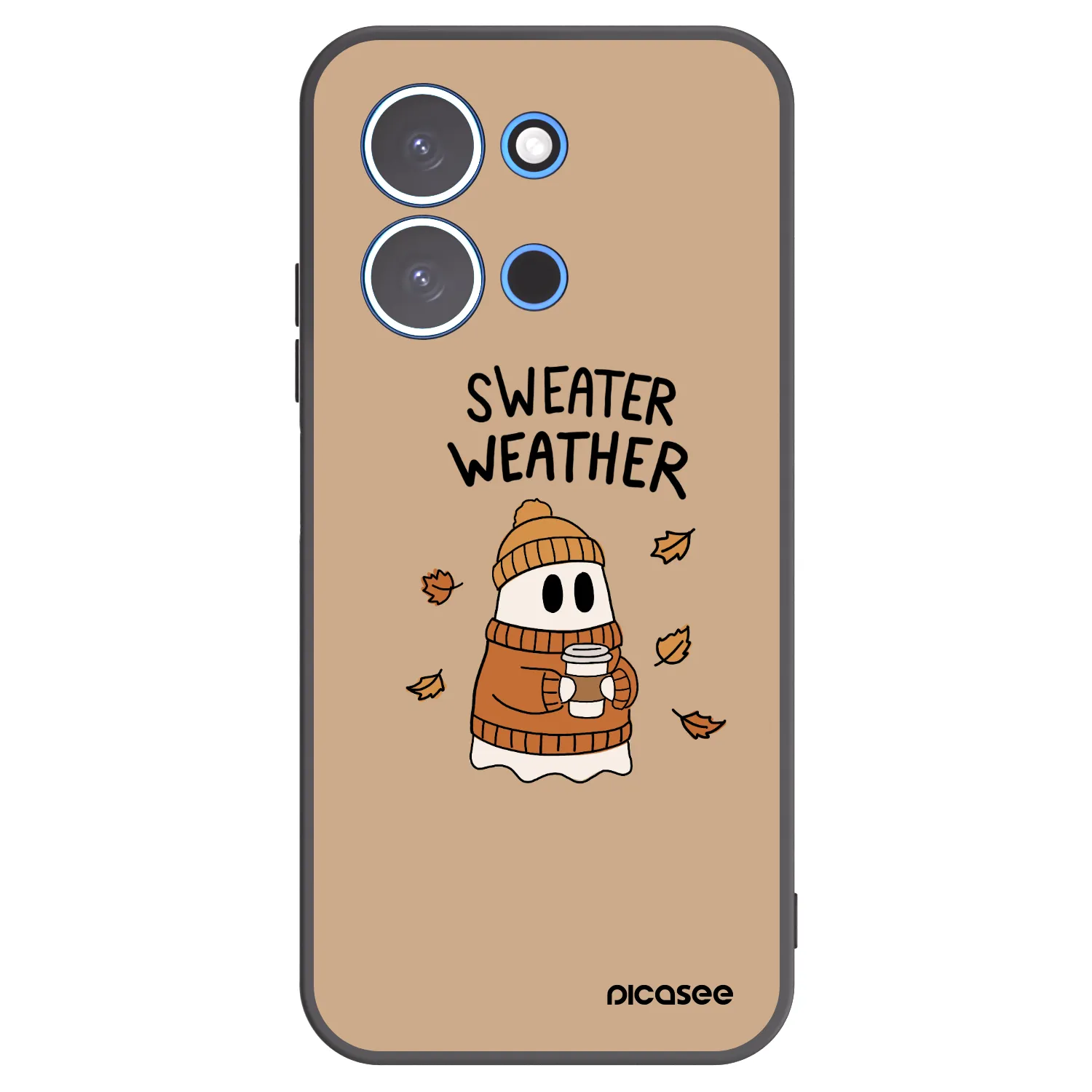 Picasee Μαύρη θήκη σιλικόνης για Xiaomi Redmi 15C 4G - Sweater ghost