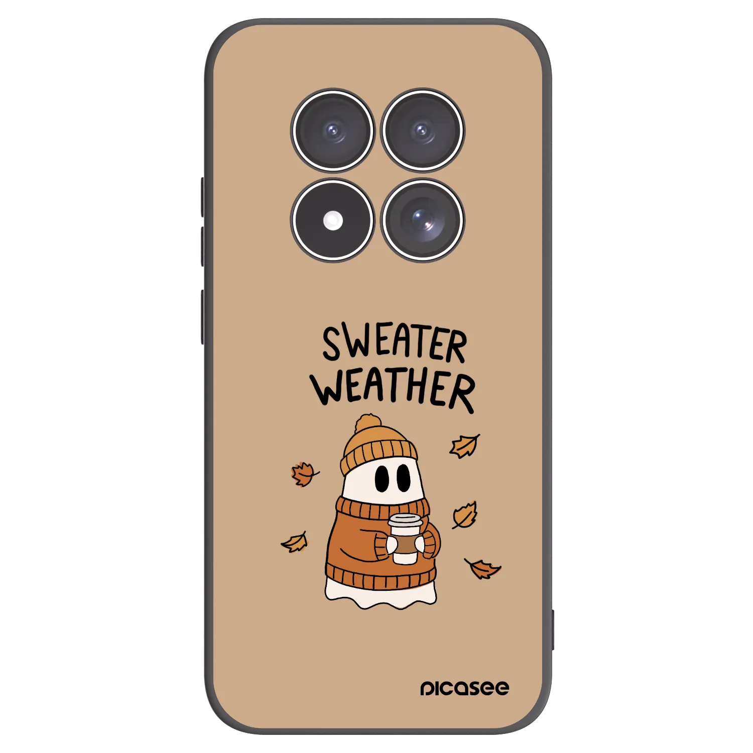 Picasee Μαύρη θήκη σιλικόνης για Xiaomi Redmi Note 15 Pro 4G - Sweater ghost