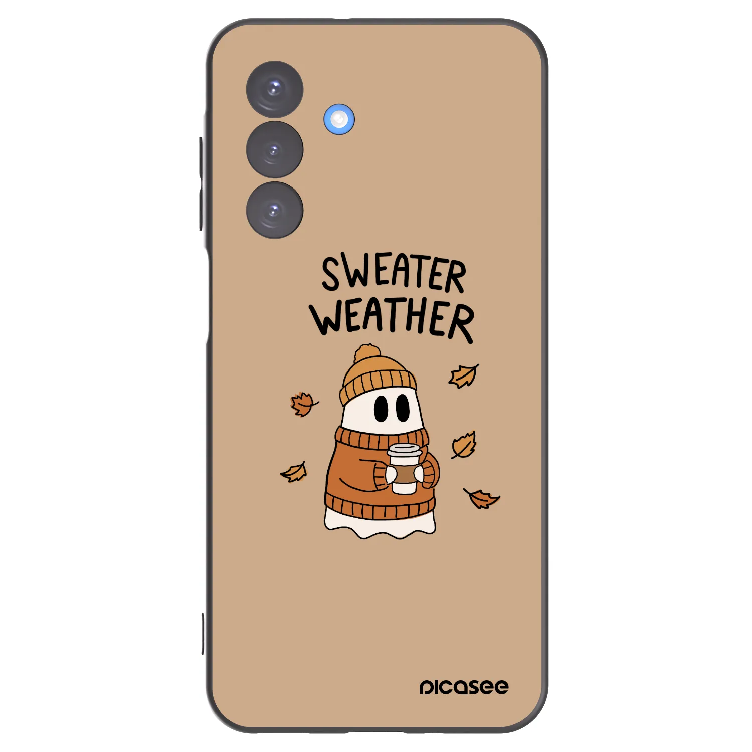 Picasee Μαύρη θήκη σιλικόνης για Samsung Galaxy A17 5G - Sweater ghost