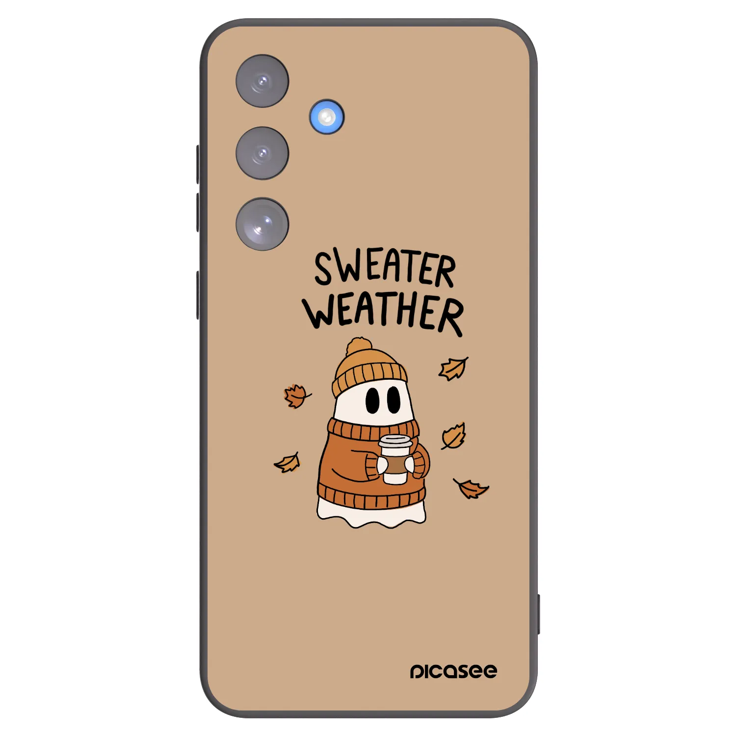 Picasee Μαύρη θήκη σιλικόνης για Samsung Galaxy S25 FE 5G - Sweater ghost