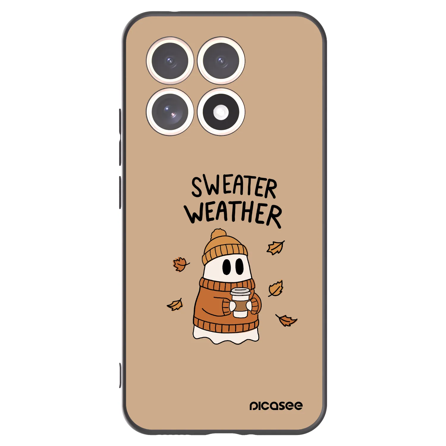 Picasee Μαύρη θήκη σιλικόνης για Xiaomi 15T - Sweater ghost
