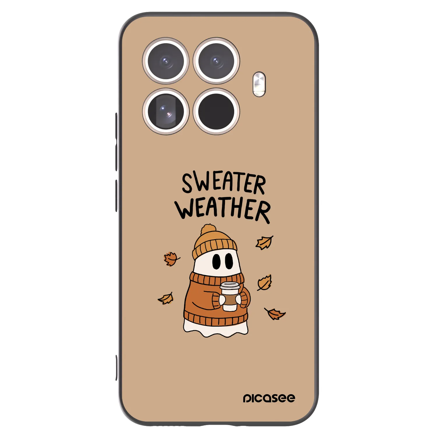 Picasee Μαύρη θήκη σιλικόνης για Xiaomi 15T Pro - Sweater ghost