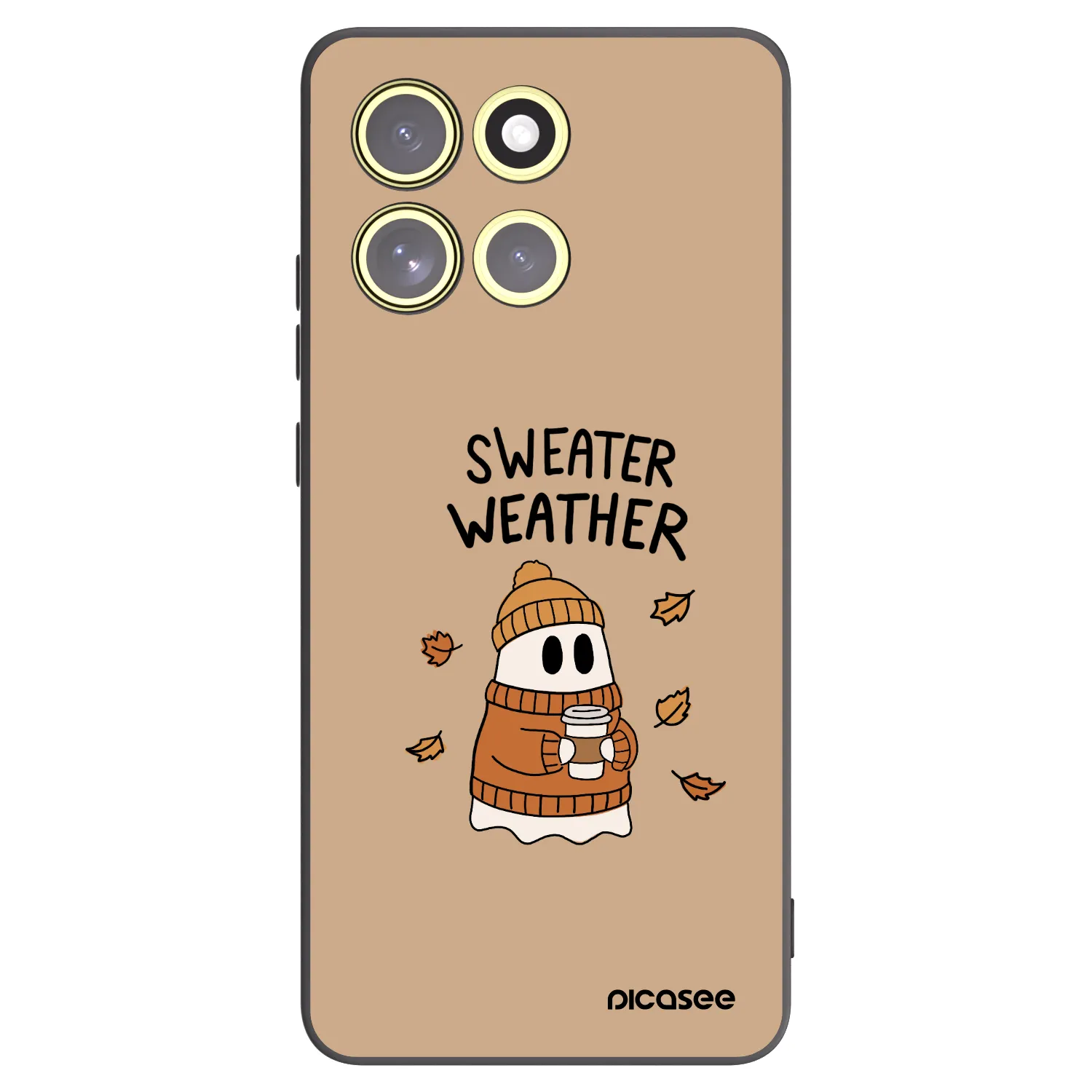 Picasee Μαύρη θήκη σιλικόνης για Motorola Moto G86 Power 5G - Sweater ghost