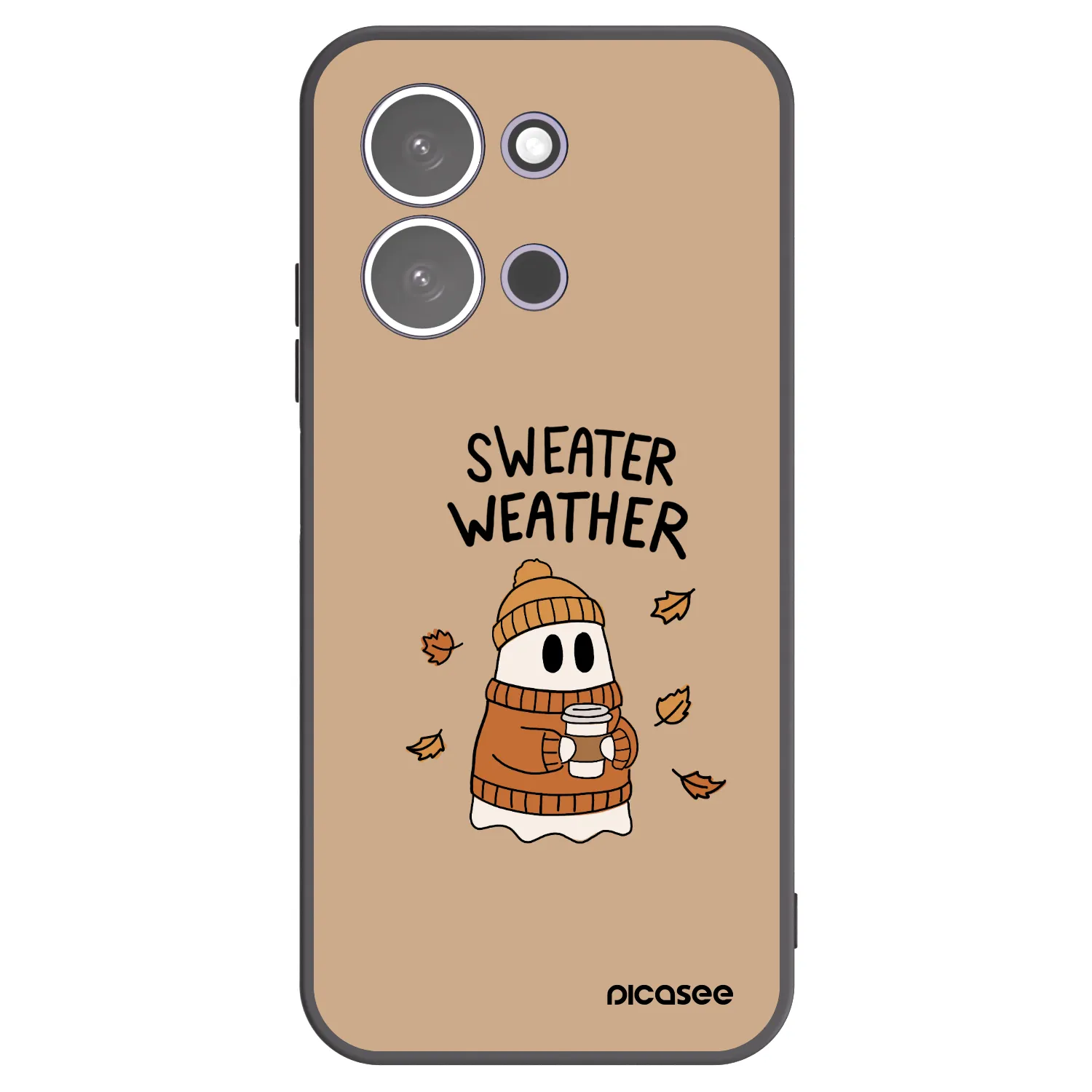 Picasee Μαύρη θήκη σιλικόνης για Xiaomi Redmi 15C 5G - Sweater ghost