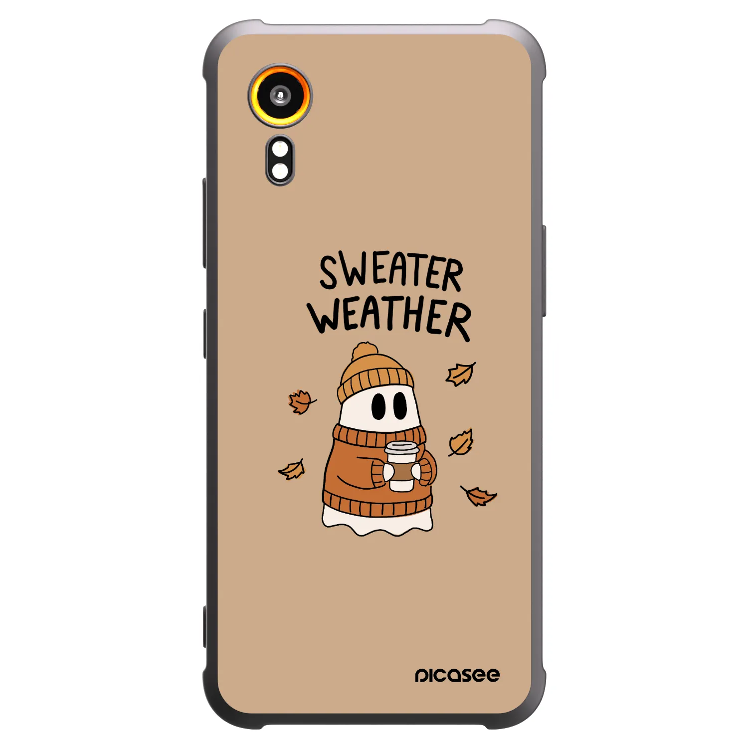 Picasee Μαύρη θήκη σιλικόνης για Samsung Galaxy XCover 7 - Sweater ghost