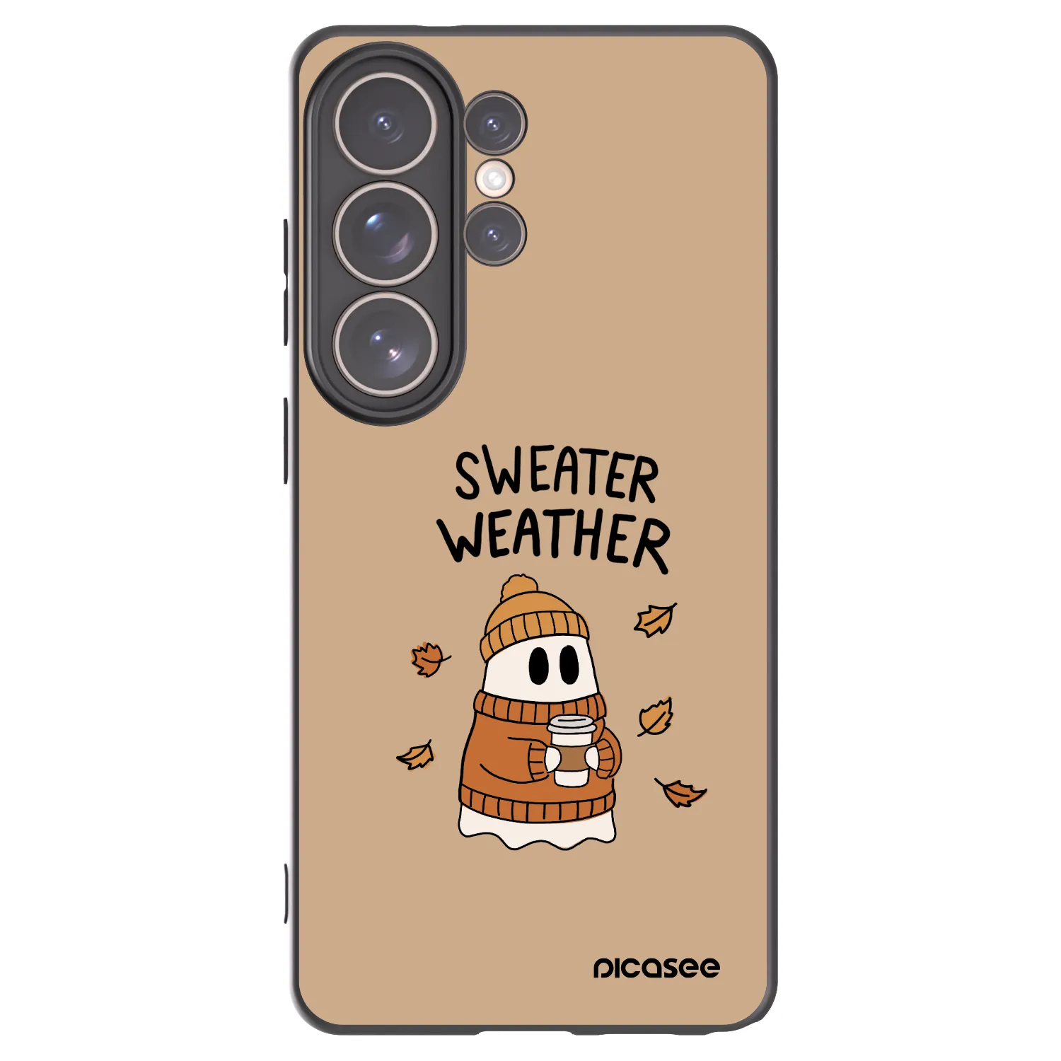 Picasee Μαύρη θήκη σιλικόνης για Samsung Galaxy S26 Ultra - Sweater ghost