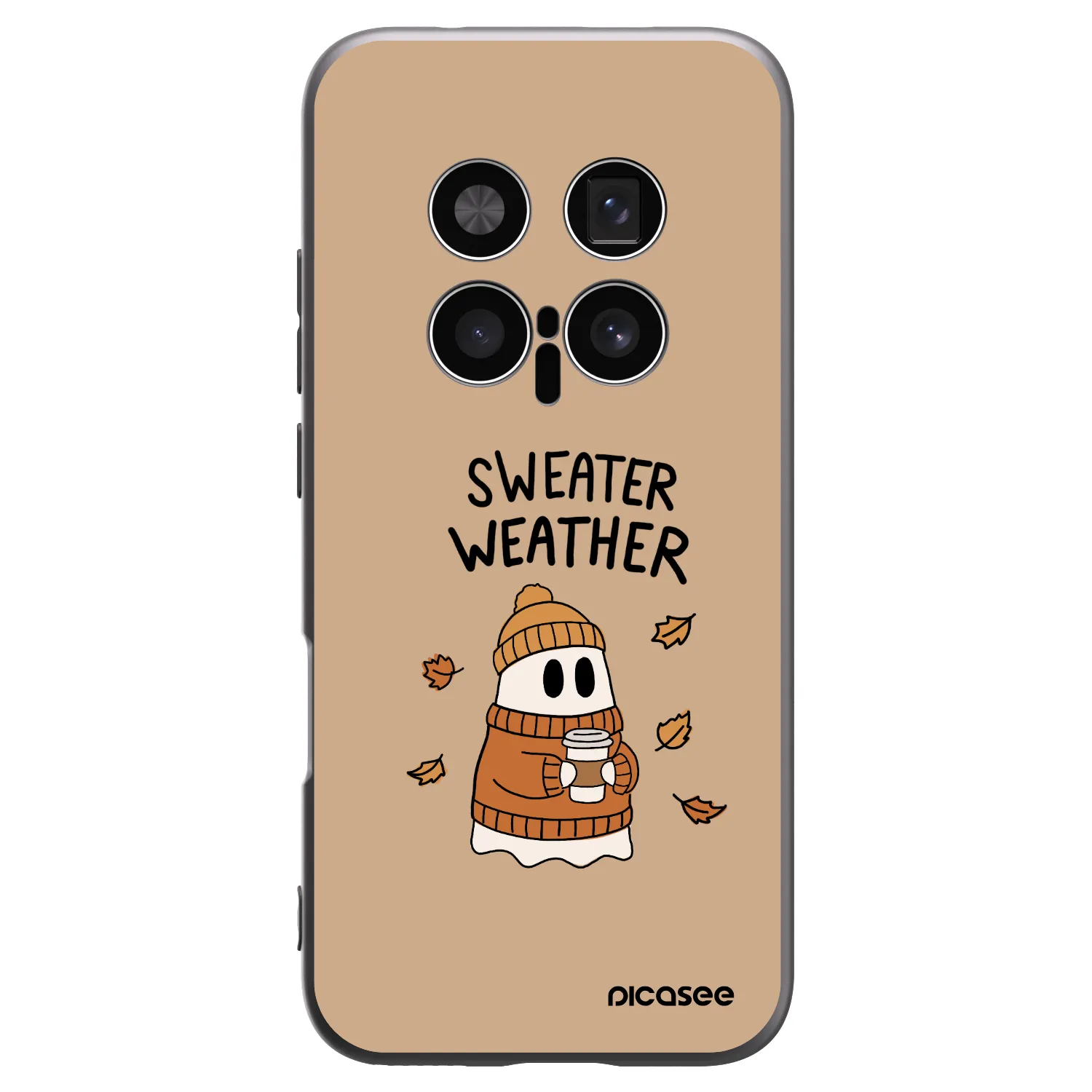 Picasee Μαύρη θήκη σιλικόνης για Honor Magic8 Pro 5G - Sweater ghost