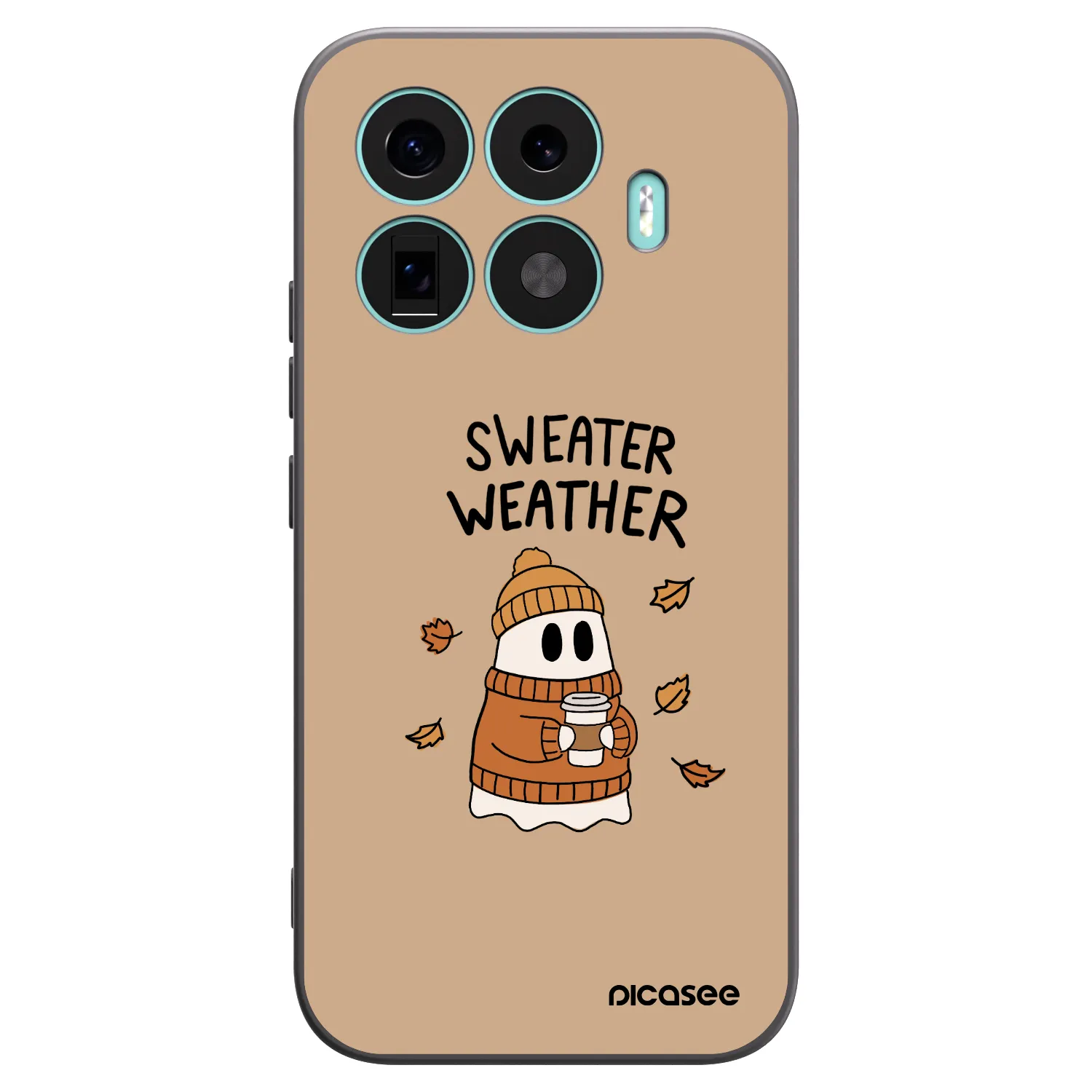 Picasee Μαύρη θήκη σιλικόνης για Xiaomi 17T - Sweater ghost