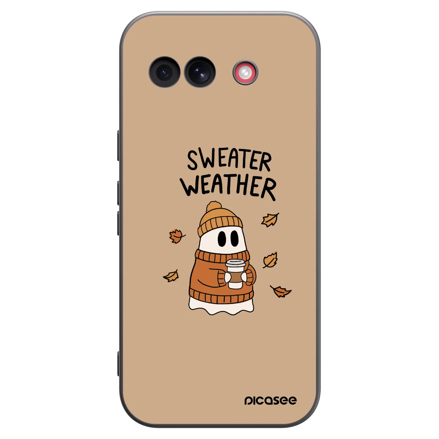 Picasee Μαύρη θήκη σιλικόνης για Google Pixel 10a - Sweater ghost