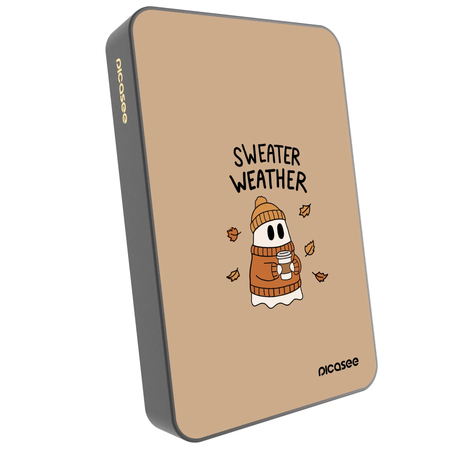 Picasee Powerbank με MagSafe 10 000 mAh Γκρί - Sweater ghost